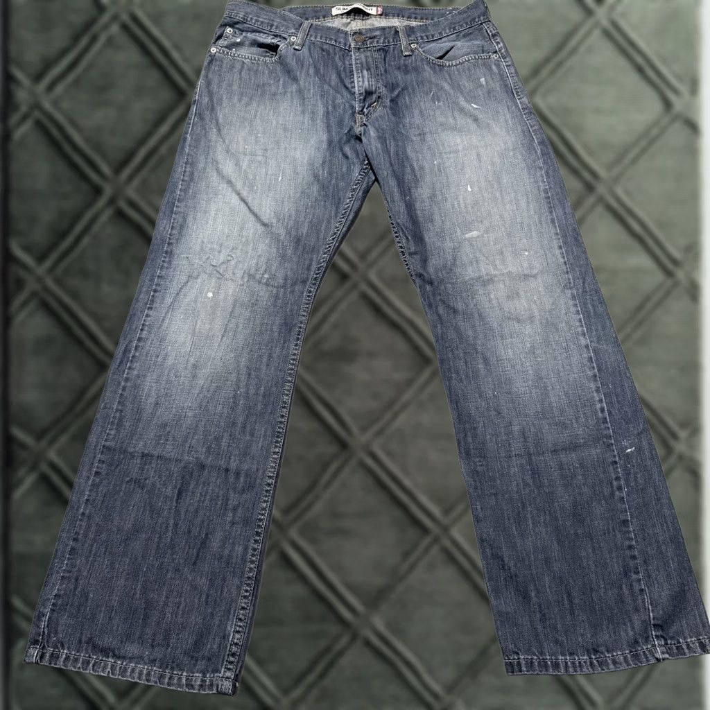 Levi's Levi's 514 Jeans Men Slim Straight Blue Denim Zip Fly 36x30 Distressed 5-Pocket Design Vintage N/A Size US 36 / EU 52 - 1 Thumbnail
