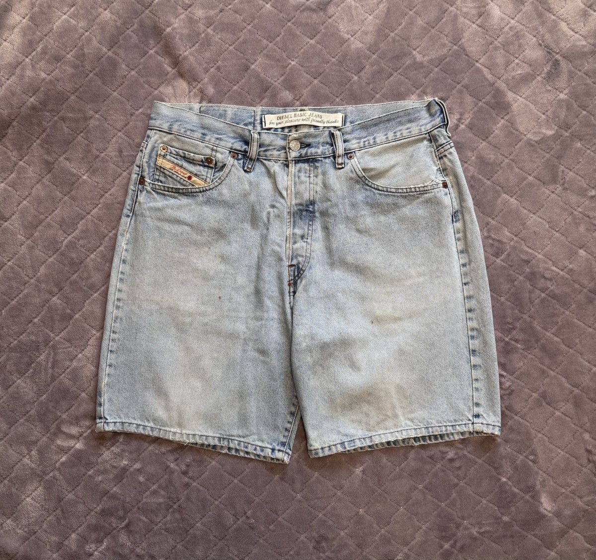 Diesel × Vintage Vintage Diesel Baggy Denim Shorts Size US 36 / EU 52 - 1 Thumbnail