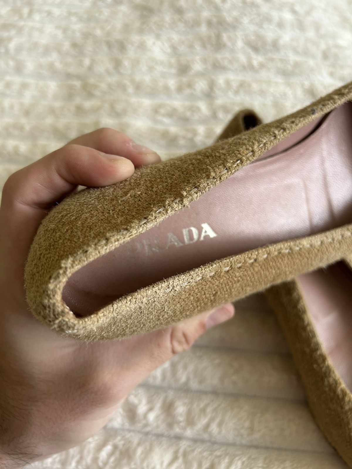Prada Prada Luxury Brown Wool Smoking Slippers Size 41 Size US 11 / IT 41 - 10 Thumbnail