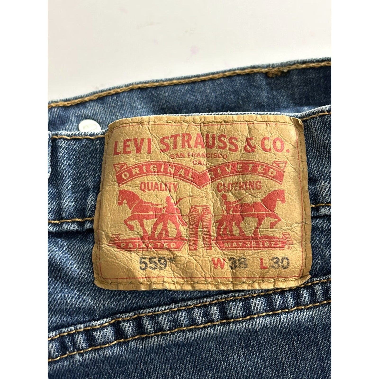 Levi's Levi's 559 Jeans Straight Regular 38x30 Men Blue Denim Cotton 559 Relaxed Straight Fit Jeans Mens Size US 38 / EU 54 - 5 Thumbnail
