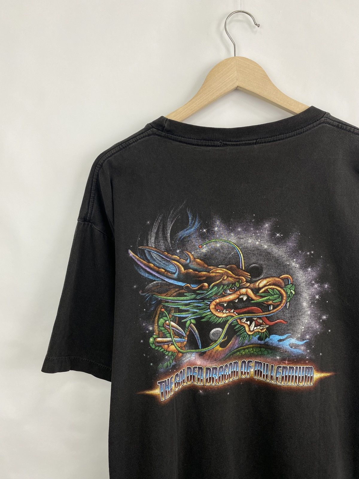 Japanese Brand 🇯🇵☯️ Vintage 90s Yin Yang Dragon Japan Style T-Shirt Size US XL / EU 56 / 4 - 8 Thumbnail