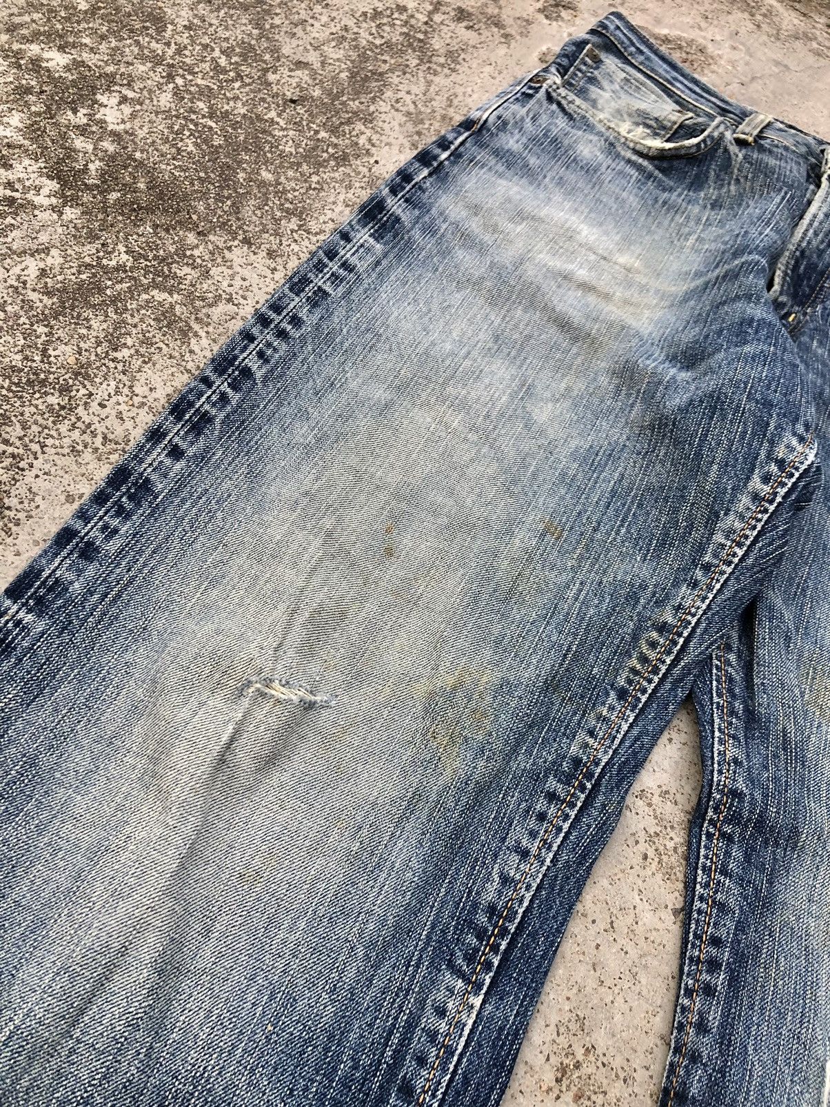 Edwin VINTAGE EDWIN SELVEDGE DISTRESSED DENIM Size US 30 / EU 46 - 3 Thumbnail