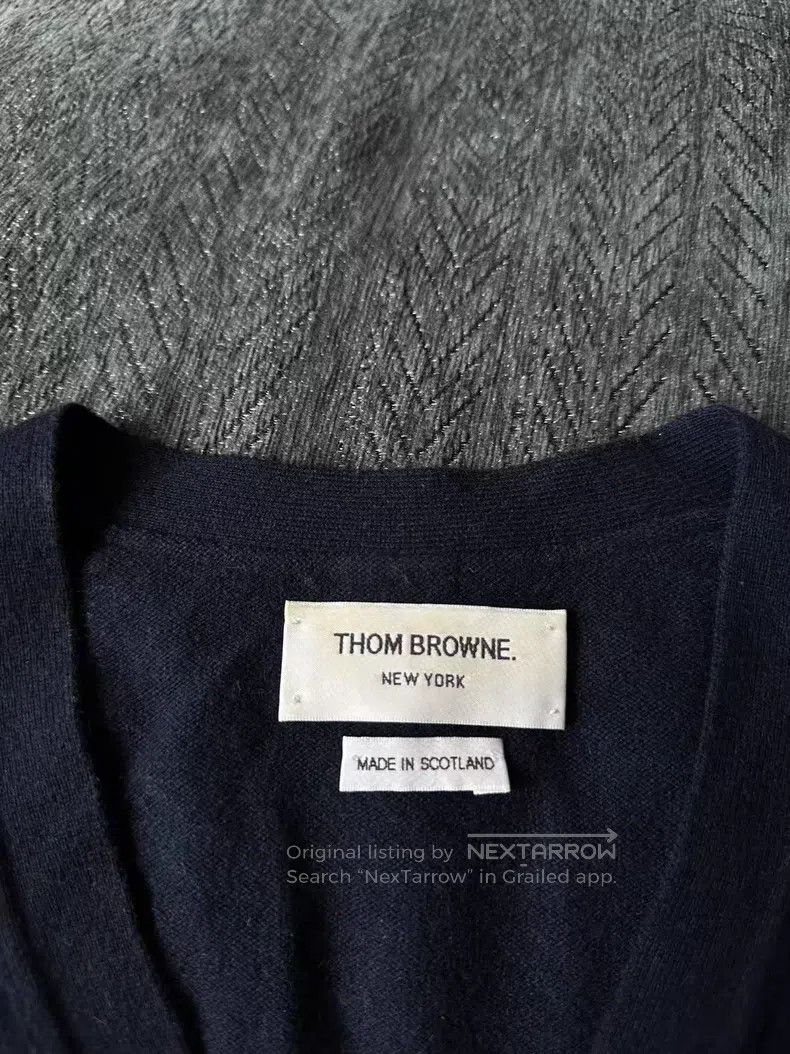 Thom Browne Thom Browne Blue Cashmere Cardigan Size US M / EU 48-50 / 2 - 3 Thumbnail