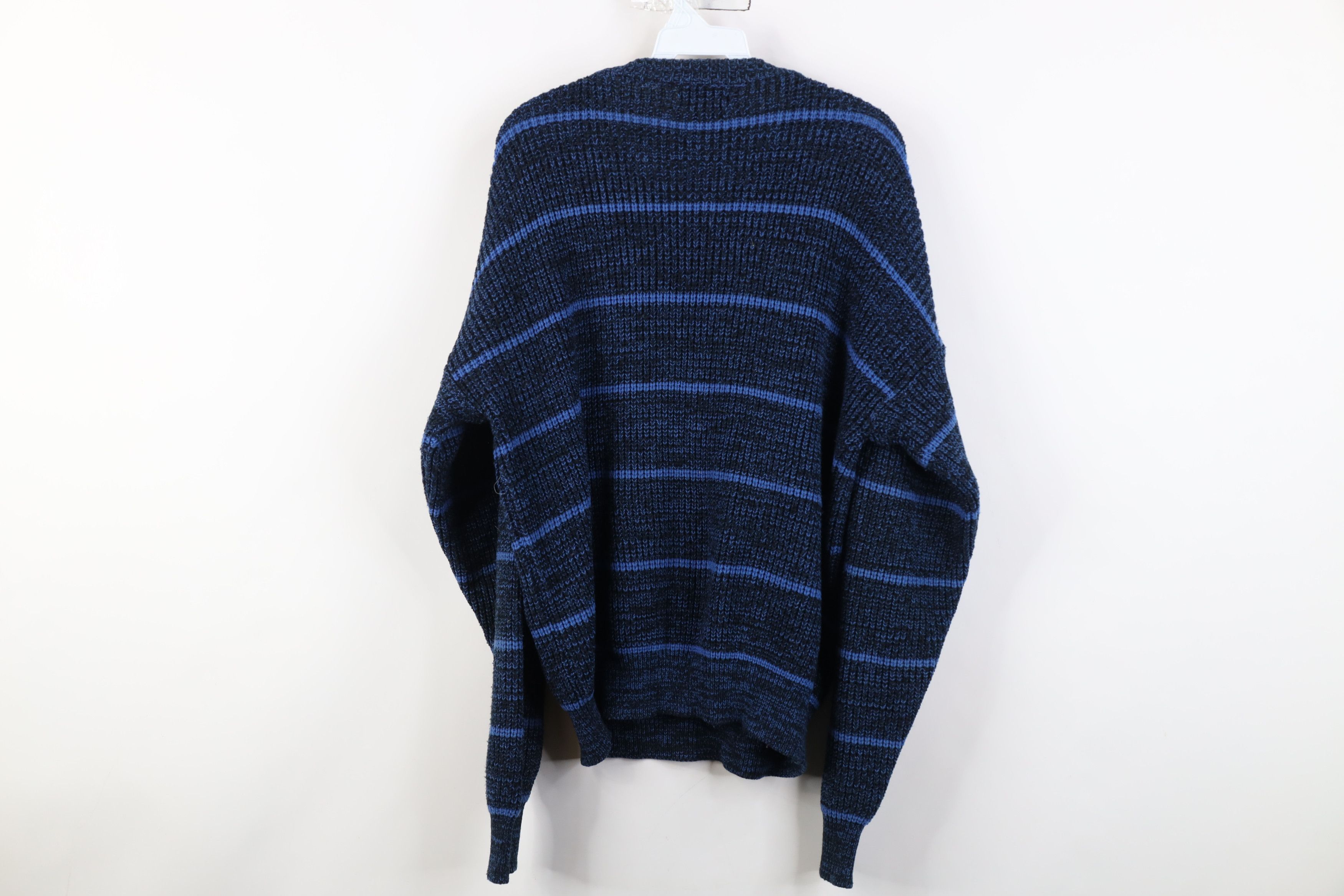 Vintage Vintage 90s Streetwear Striped Ribbed Knit Crewneck Sweater Size US M / EU 48-50 / 2 - 8 Thumbnail