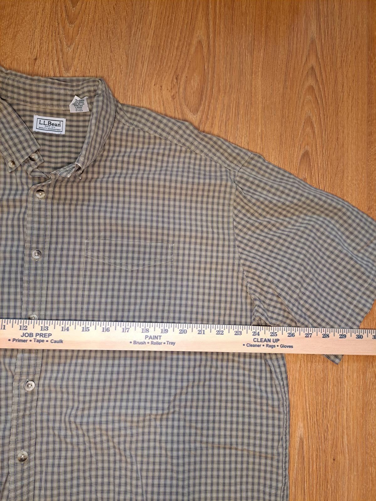 L.L. Bean LL Bean Button Up Shirt Mens XXL Olive Green Check Cotton Size US XXL / EU 58 / 5 - 5 Thumbnail