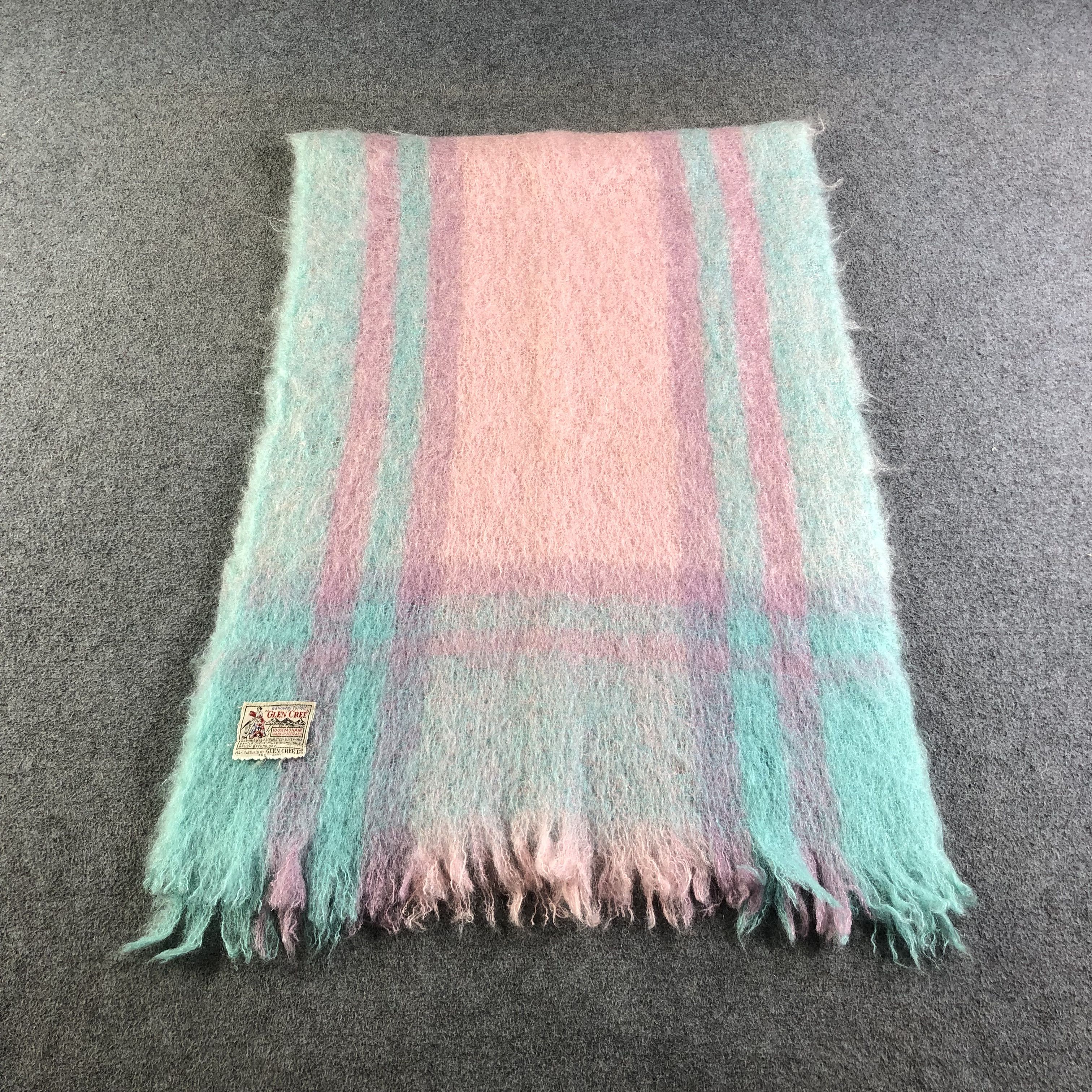 Vintage Glen Cree Luxury Mohair Scarf Muffler Neckwear V2194 Size ONE SIZE - 2 Thumbnail