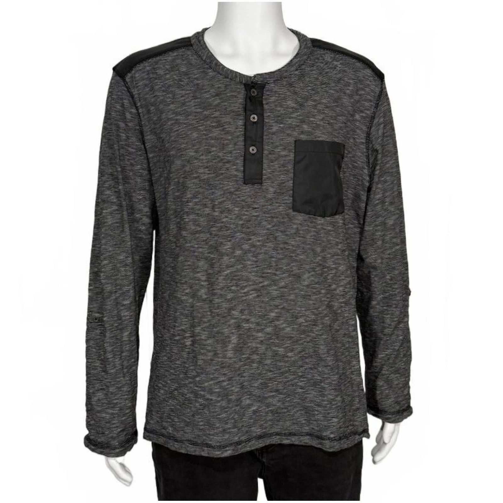 I.N.C INC Men's Long Sleeve Henley T-Shirt Heather Gray XXL Size US XXL / EU 58 / 5 - 4 Thumbnail