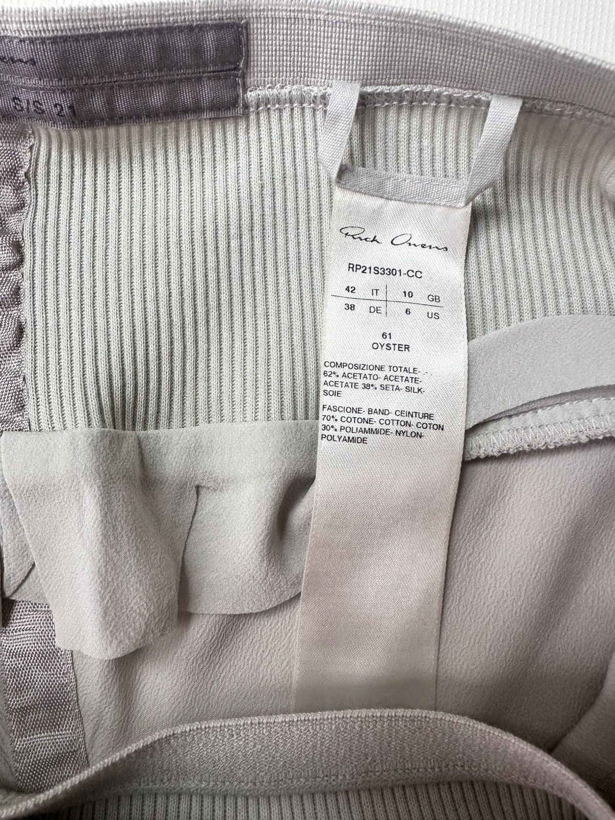 Rick Owens Rick Owens Oyster Silk Blend Wide Leg Trousers Size 28" / US 6 / IT 42 - 4 Thumbnail