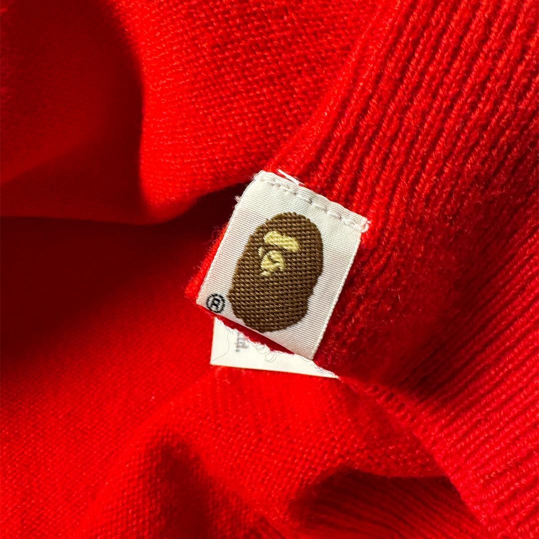 Bape BAPE Red Argyle 90s Knit Sweater (L) Size US L / EU 52-54 / 3 - 5 Thumbnail
