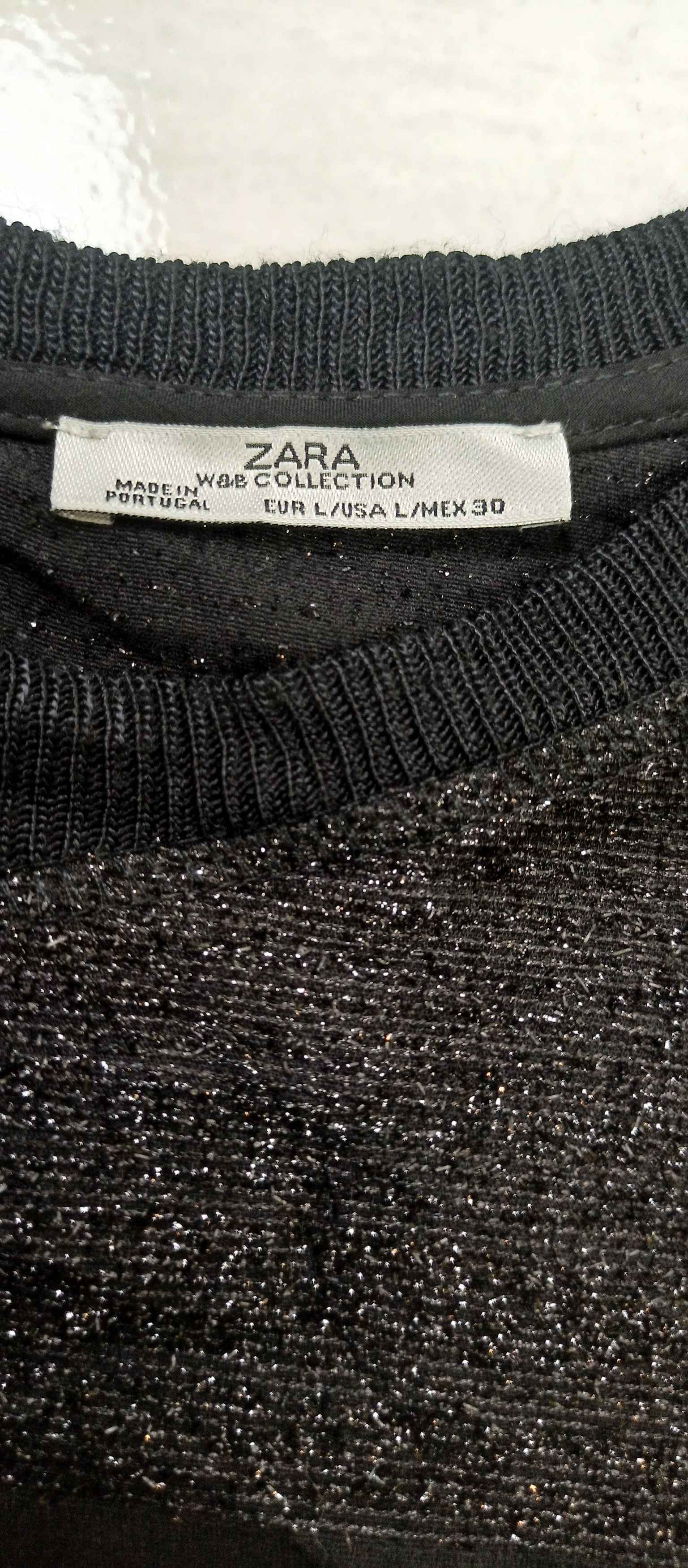 If Six Was Nine × Zara ZARA Stripped Glitter Women's Black Knitted Neck Size US L / EU 52-54 / 3 - 7 Thumbnail