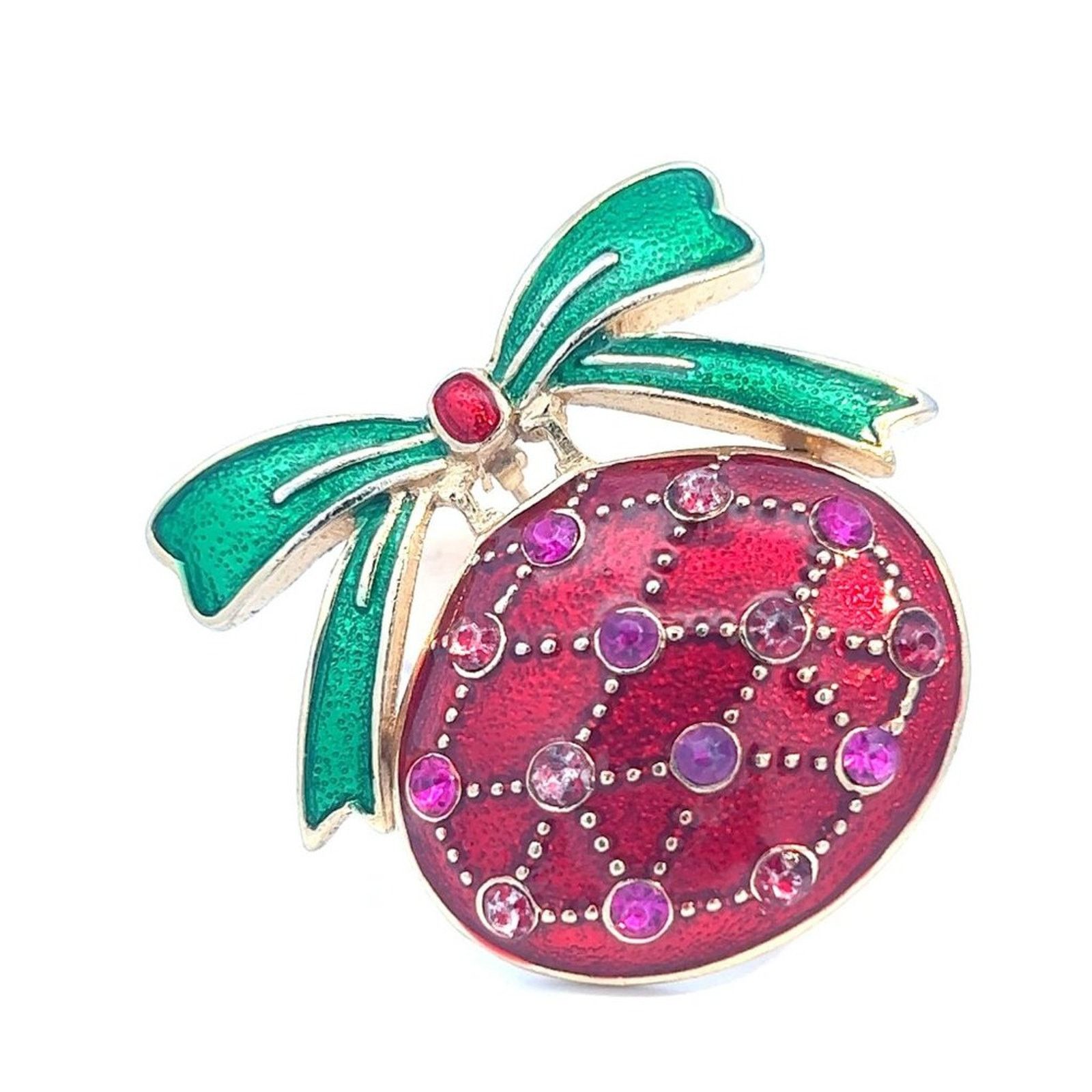 & Other Stories Vintage - LC Liz Clairborne Holiday Rhinestone Brooch Pin Size ONE SIZE - 2 Thumbnail