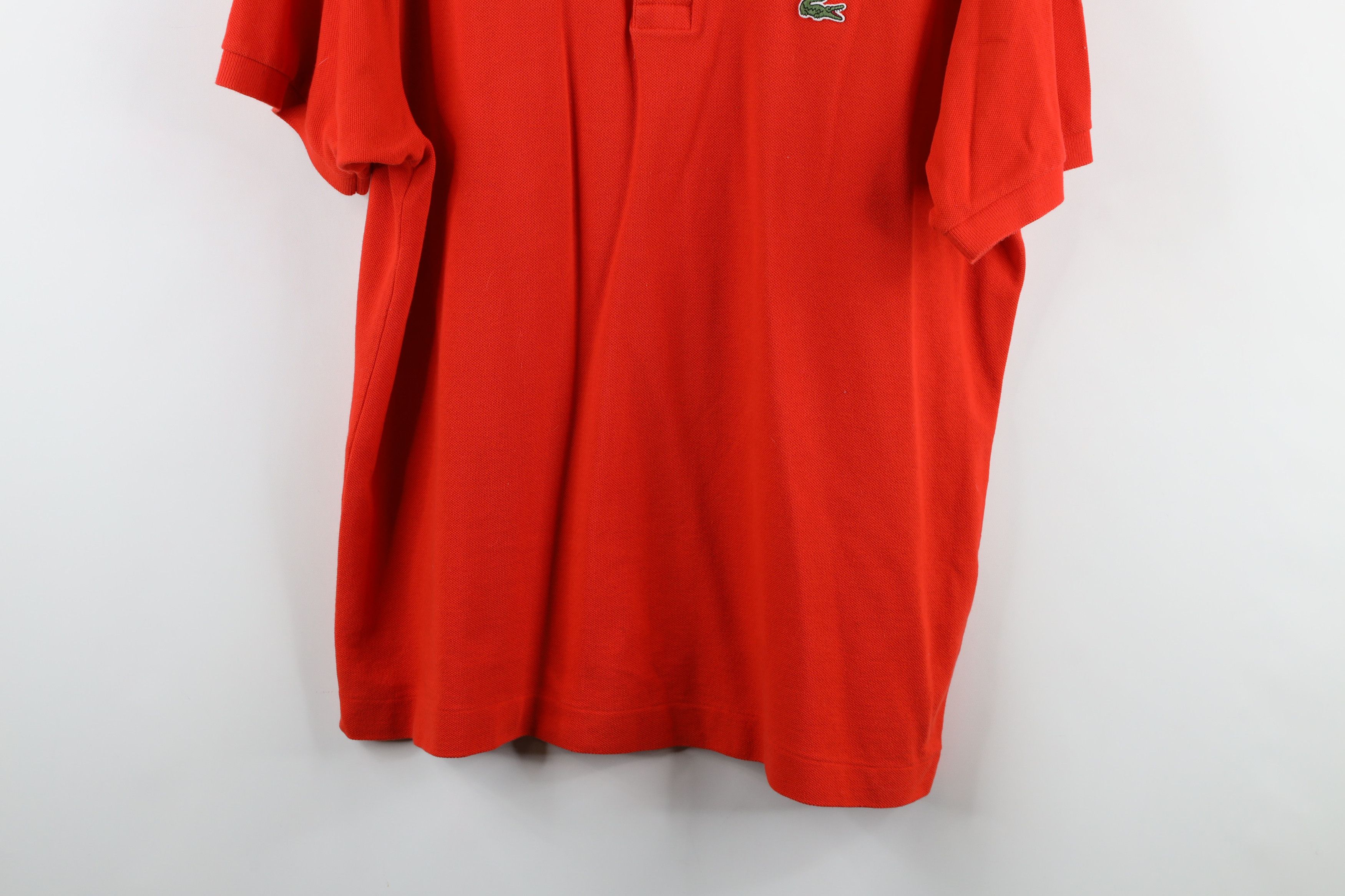 Lacoste Vintage Lacoste Croc Logo Collared Golf Polo Shirt Orange Size US XL / EU 56 / 4 - 3 Thumbnail
