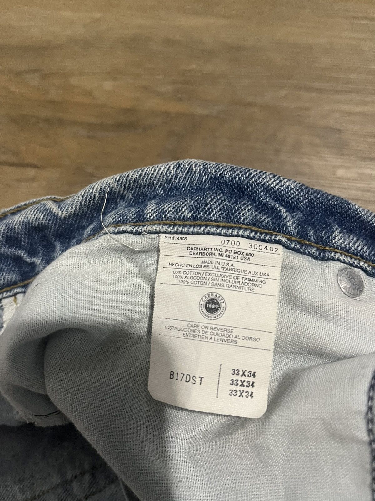 Carhartt Vintage Carhartt Blue Jeans Men’s Size 33x34 Size US 33 - 7 Thumbnail