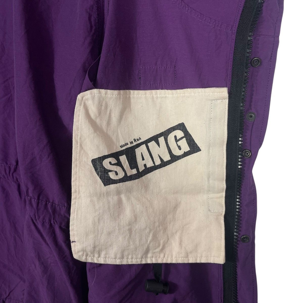 Vintage Vintage RNA SLANG Inc Purple Hooded Technical Jacket Size US L / EU 52-54 / 3 - 3 Thumbnail