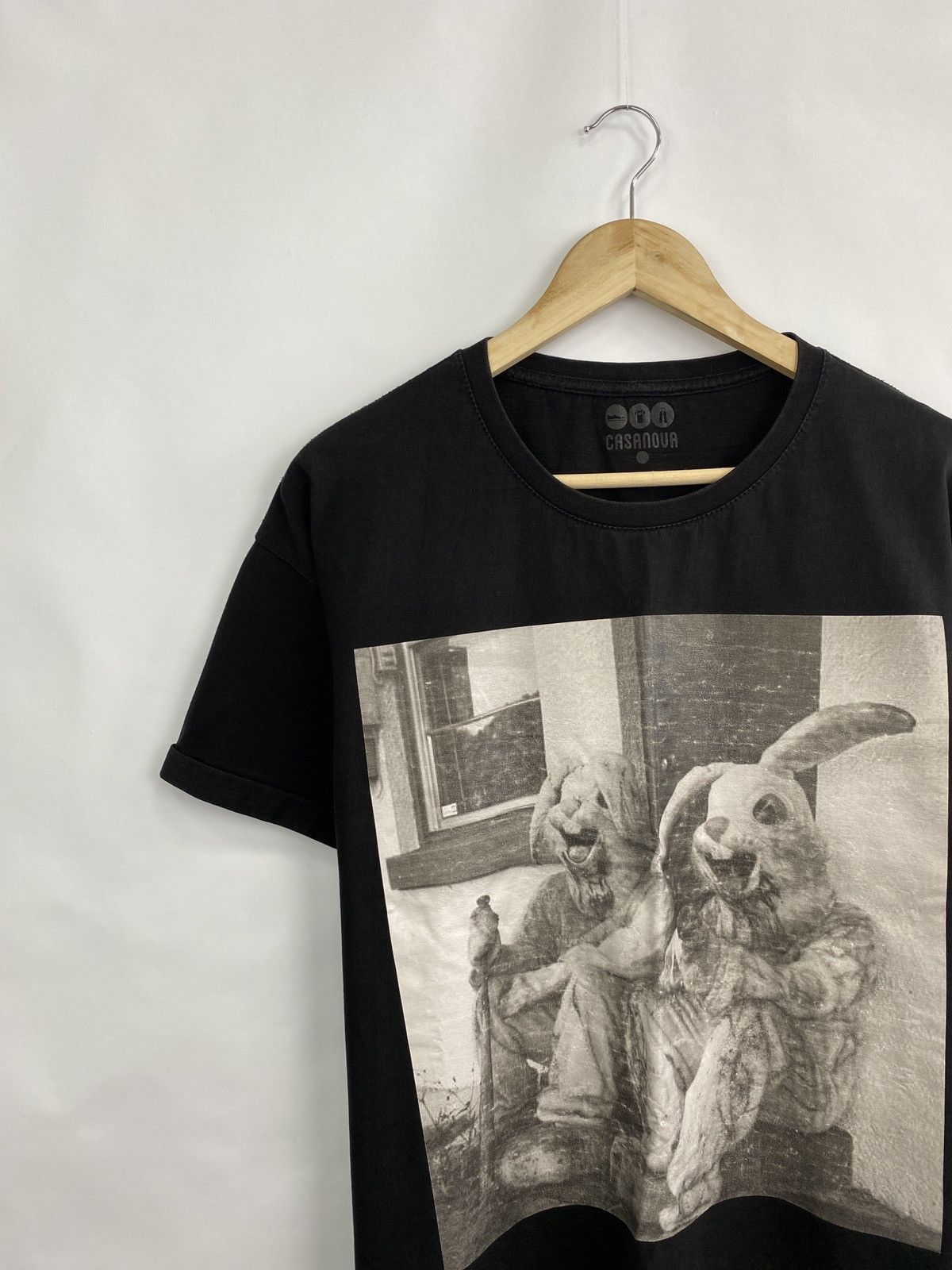 4GSELLER 💀 Rabbit The Killer Horror Black Metal T-Shirt Rare Retro Size US XL / EU 56 / 4 - 2 Thumbnail