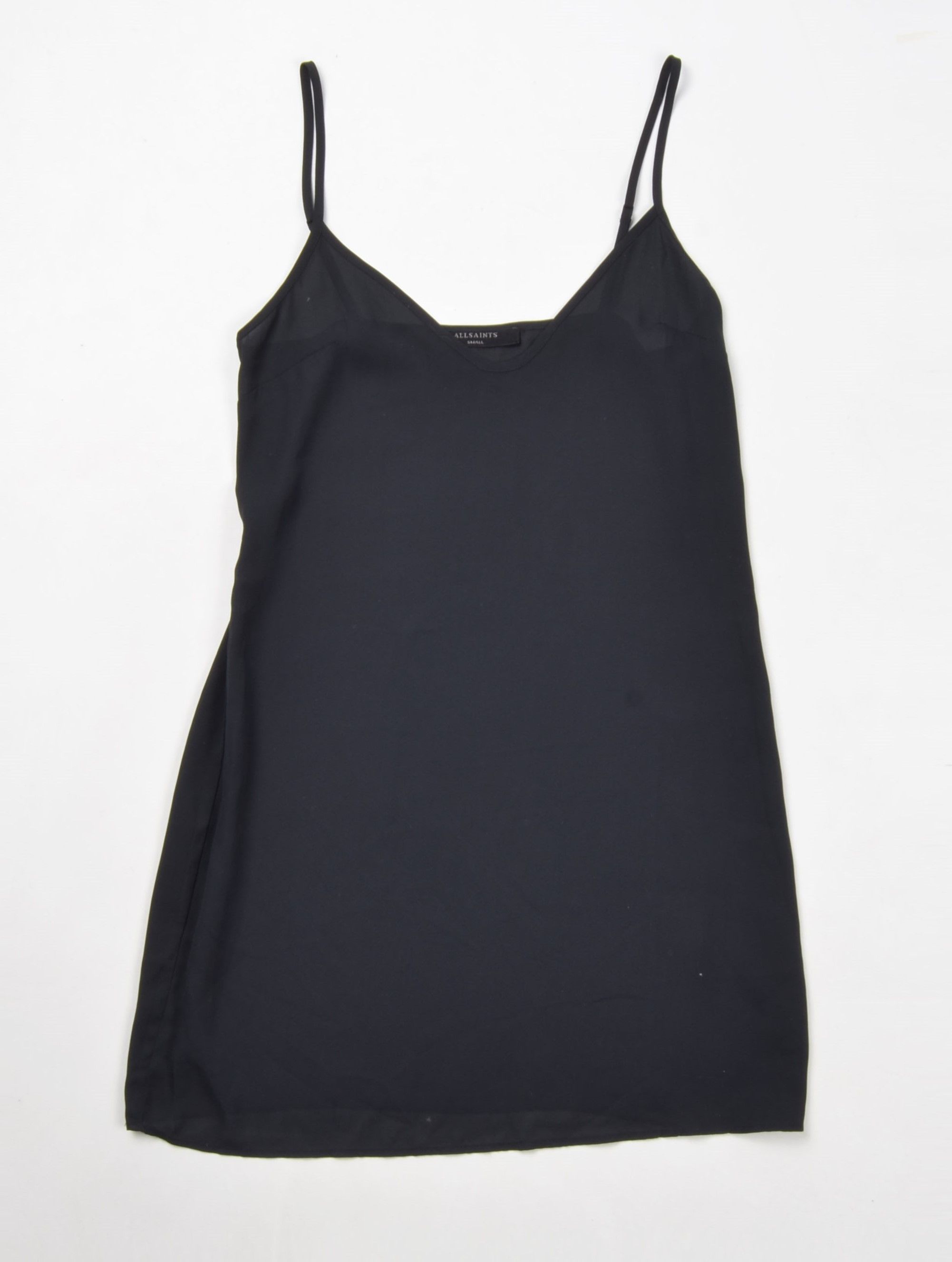 Allsaints Allsaints Chic Coquette Mesh Black Cami Sleep Mini Dress Size S / US 4 / IT 40 - 4 Thumbnail