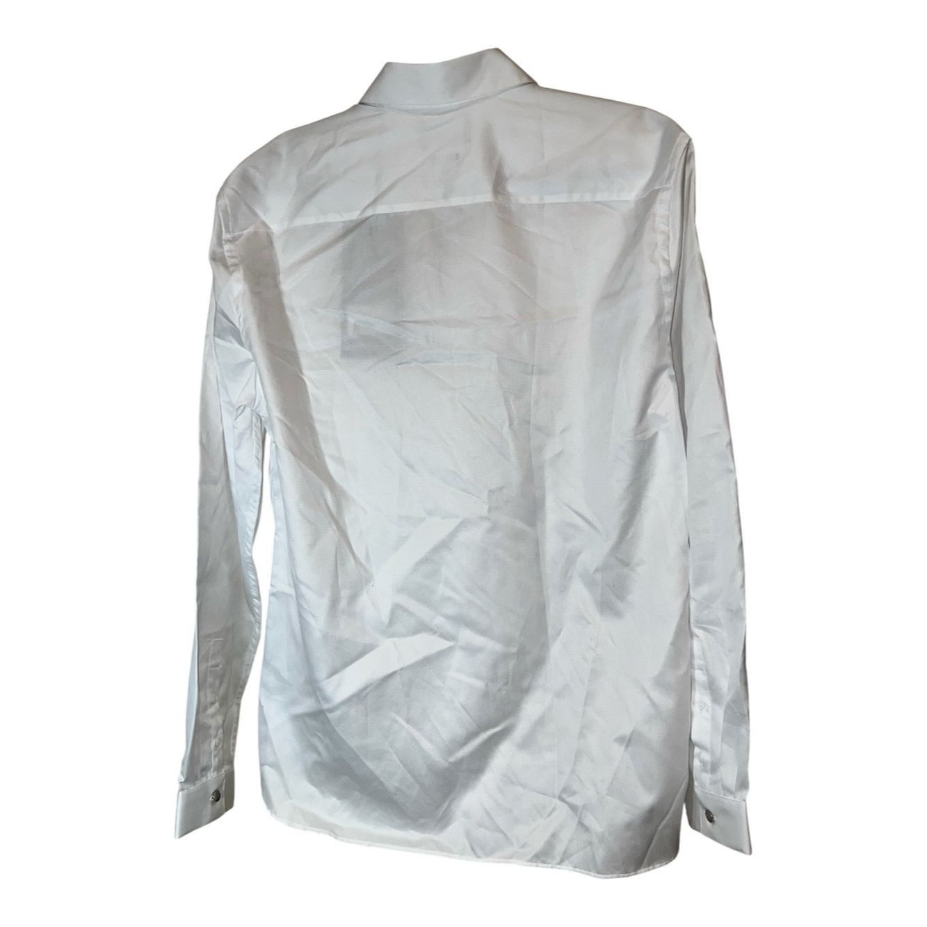 The Kooples The Kooples Paris White Slim Fit Diamond Weave Dress Shirt Size US XL / EU 56 / 4 - 3 Thumbnail