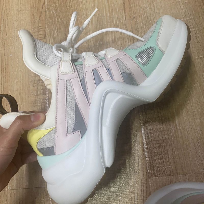 Louis Vuitton Louis Vuitton Archlight Sneakers in Pink and White -2508 Size US 6.5 / EU 39-40 - 5 Thumbnail