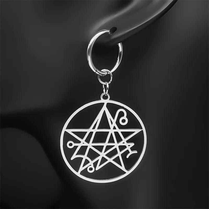 Jewelry Necronomicon Hoop Earrings Jewelry Gift Size ONE SIZE - 1 Thumbnail
