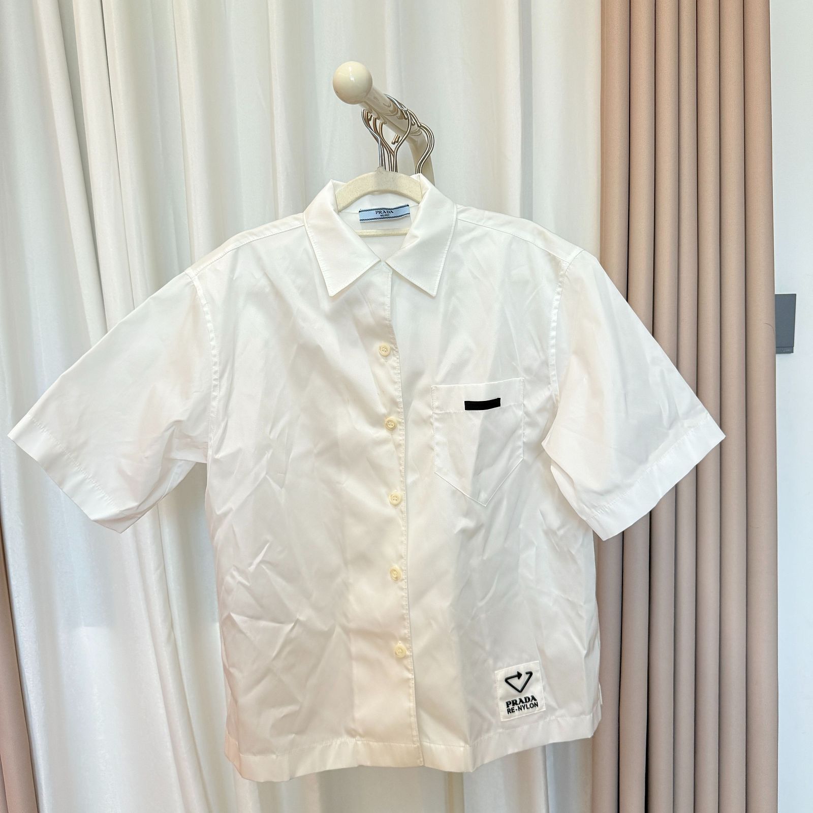 Prada Prada Re-Nylon Logo Button Up Shirt Size 36 Size XS / US 0-2 / IT 36-38 - 1 Thumbnail