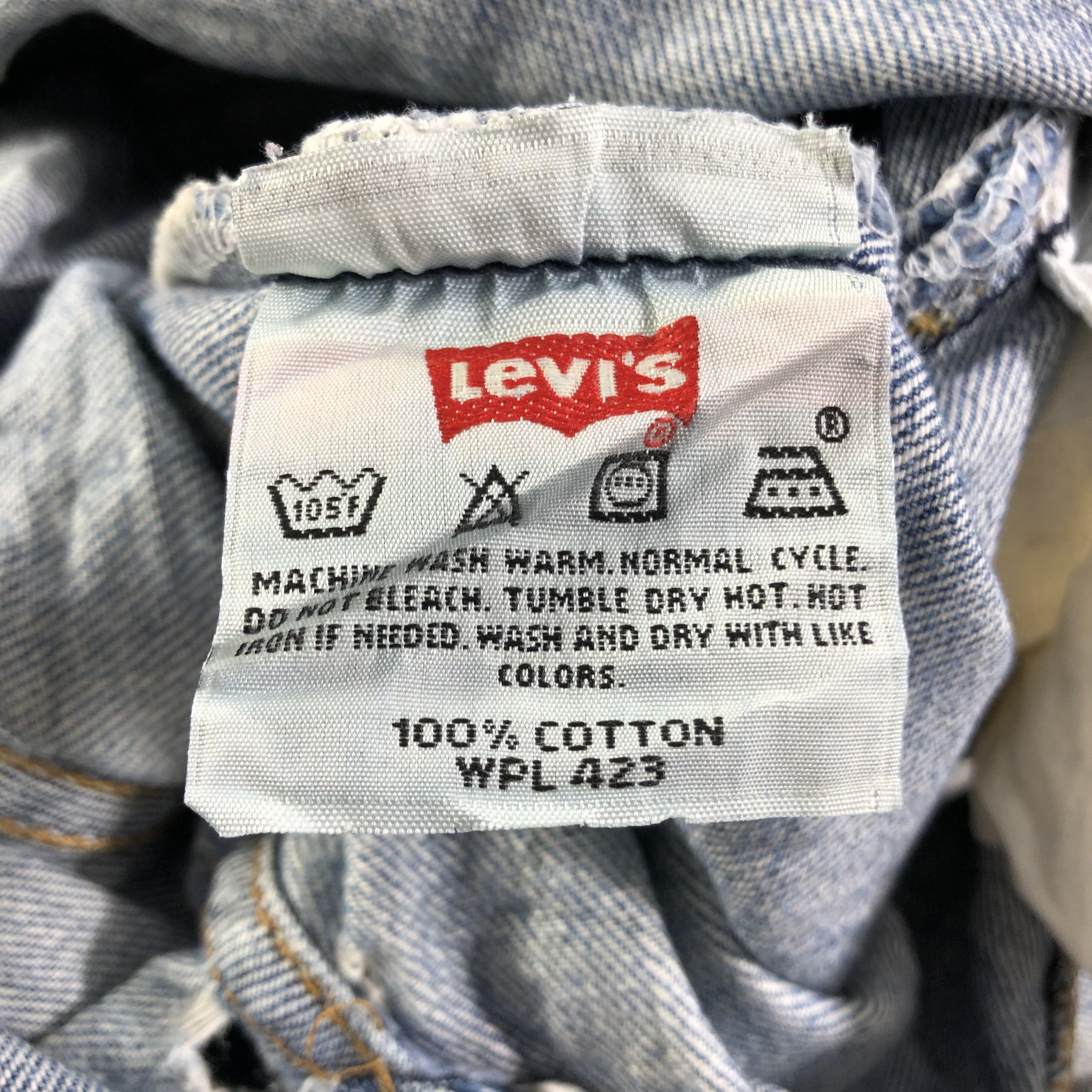Levi's Vintage Blue Wash Levis 501 Jeans-J3608 Size US 33 - 12 Thumbnail