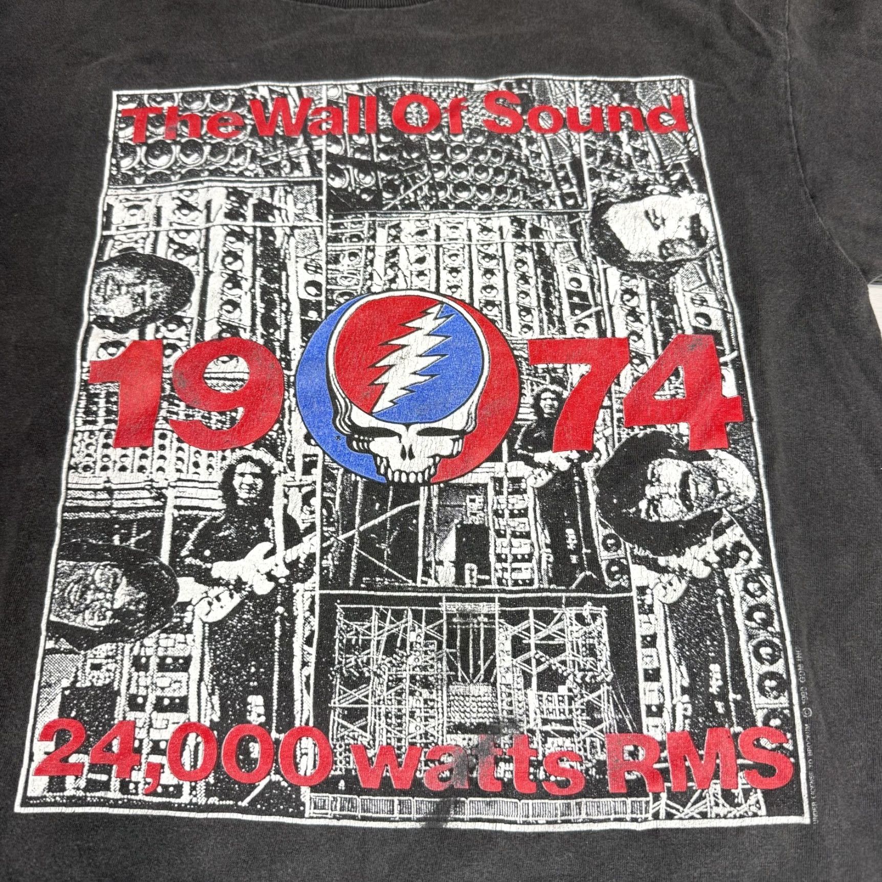 Vintage Grateful Dead T Shirt Vintage 1990 Wall Of Sound 1974 Jerry Garcia GDM Black XL Men Short Sleeve Cotton T-Shirt Size US XL / EU 56 / 4 - 6 Thumbnail