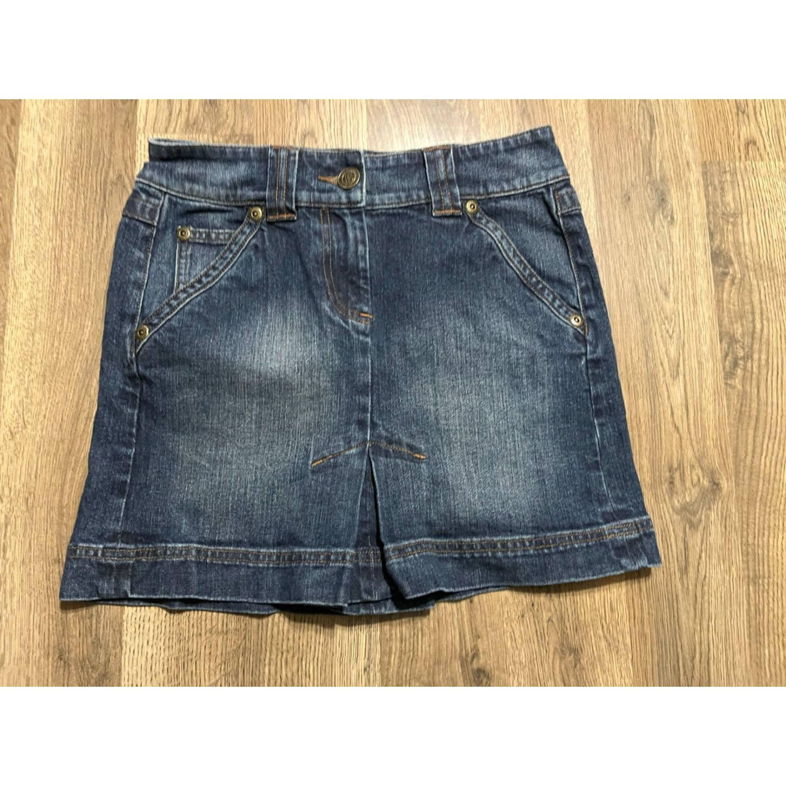 Vintage INC International Concepts Skirt Women 2 Denim Blue Mini Casual Short Regular Size 26" / US 2 / IT 38 - 2 Thumbnail