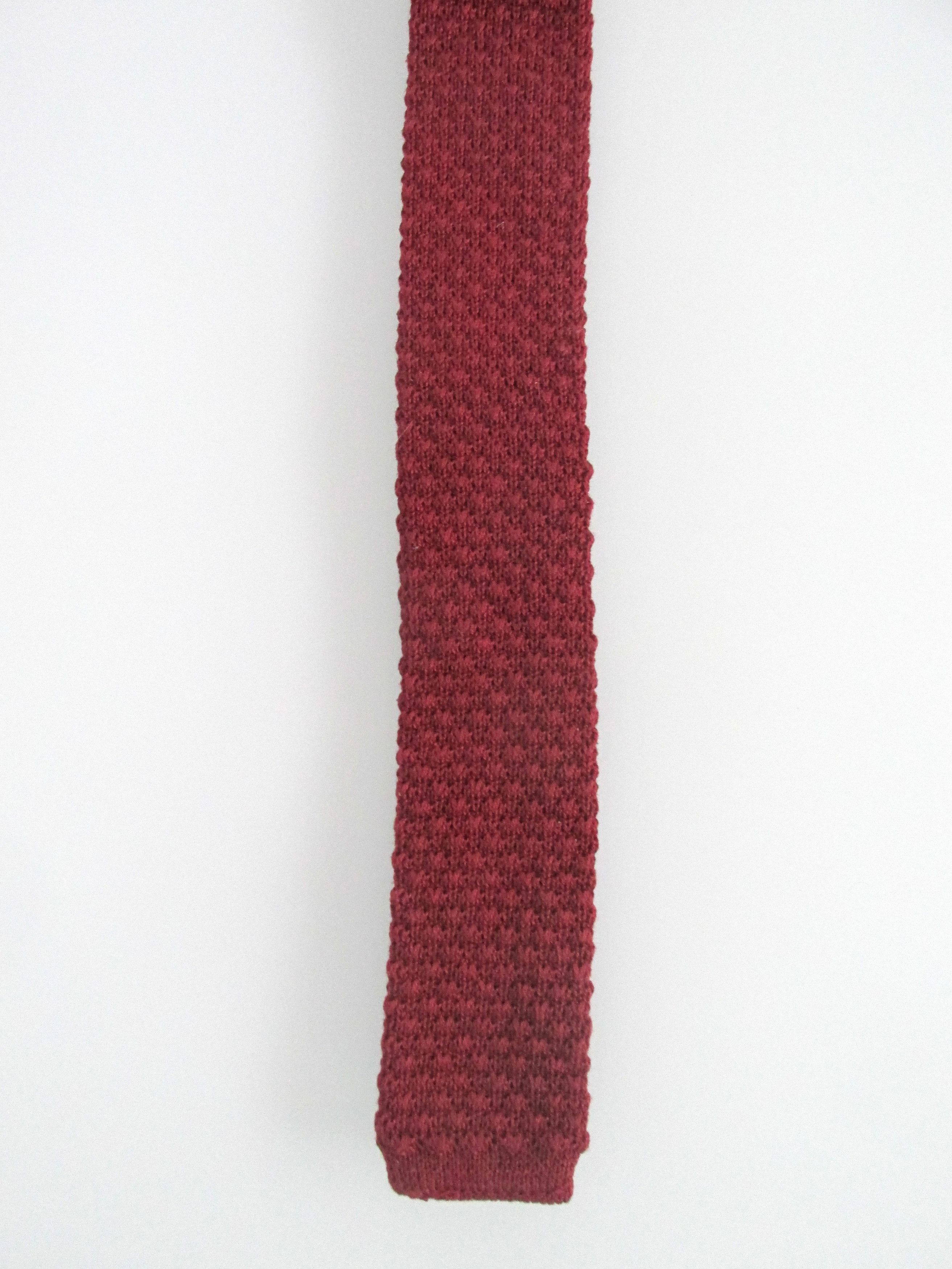 Other Flat/Square Bottom Vintage Men's Cotton Knit Tie Size ONE SIZE - 2 Thumbnail