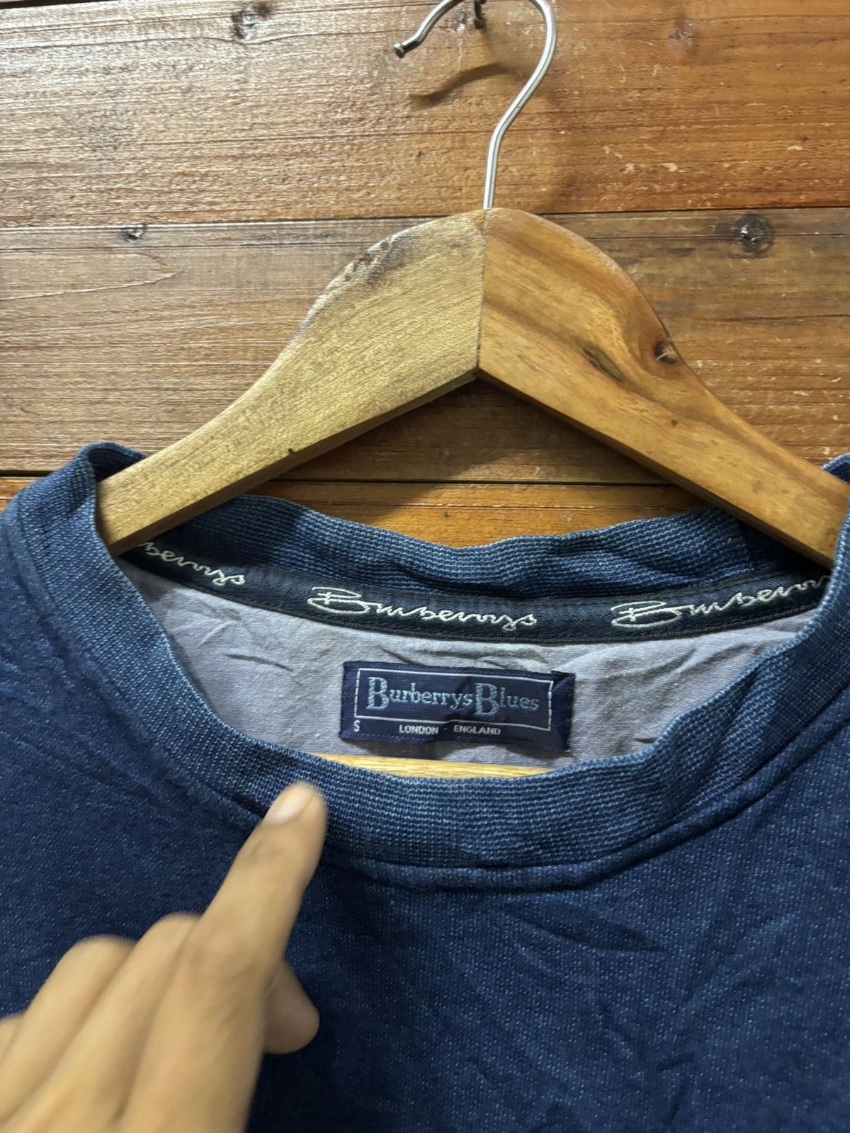 Burberry Vintage burberrys blues embroidery sweatshirt Size US S / EU 44-46 / 1 - 4 Thumbnail