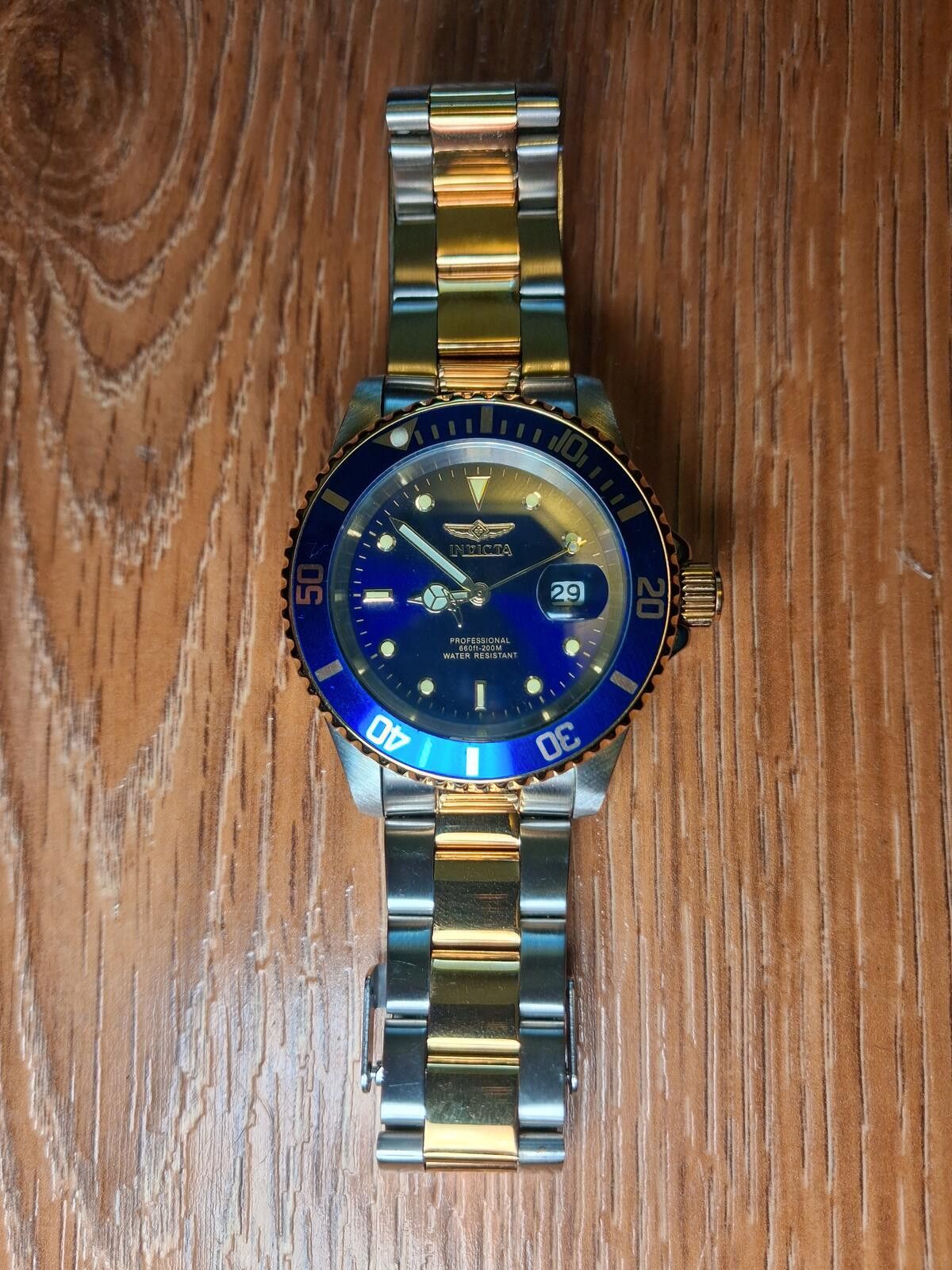 Invicta Invicta Mens Pro Diver Watch Silver Gold Blue Model 26972 Size ONE SIZE - 1 Thumbnail