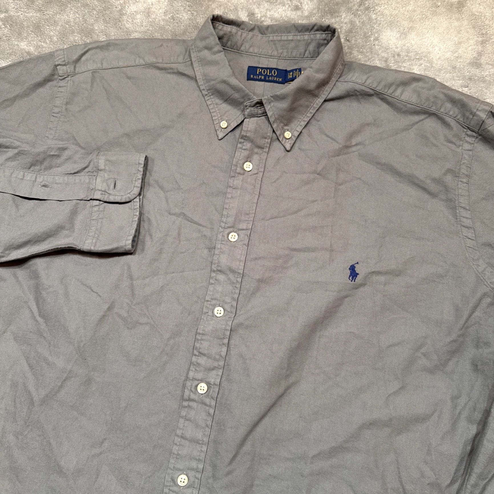 Polo Ralph Lauren Polo Ralph Lauren Shirt Mens 2XB Big Green Button Down Long Sleeve Cotton Casual Shirt Size US XXL / EU 58 / 5 - 2 Thumbnail