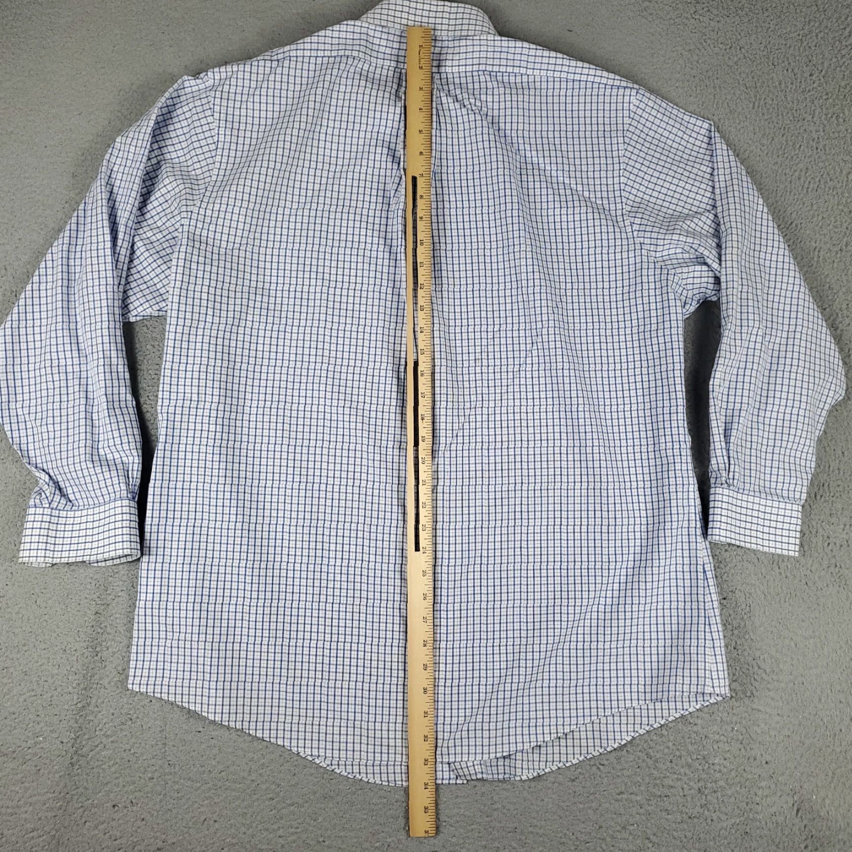 Brooks Brothers BROOKS BROTHERS Shirt Mens Size 18 Blue Plaid Regent Dress Button Up Long Sleeve Regular Collar Point Non-Iron Pockets Classic Look Mens 18 Size 48R - 4 Thumbnail