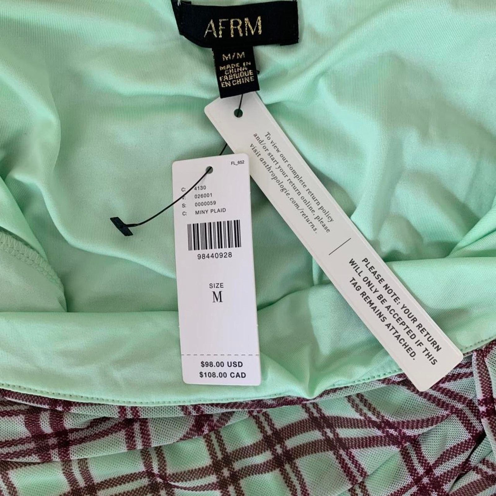 Anthropologie New AFRM x Anthropologie Halter Dress – Size M MSRP $98 Size M / US 6-8 / IT 42-44 - 5 Thumbnail