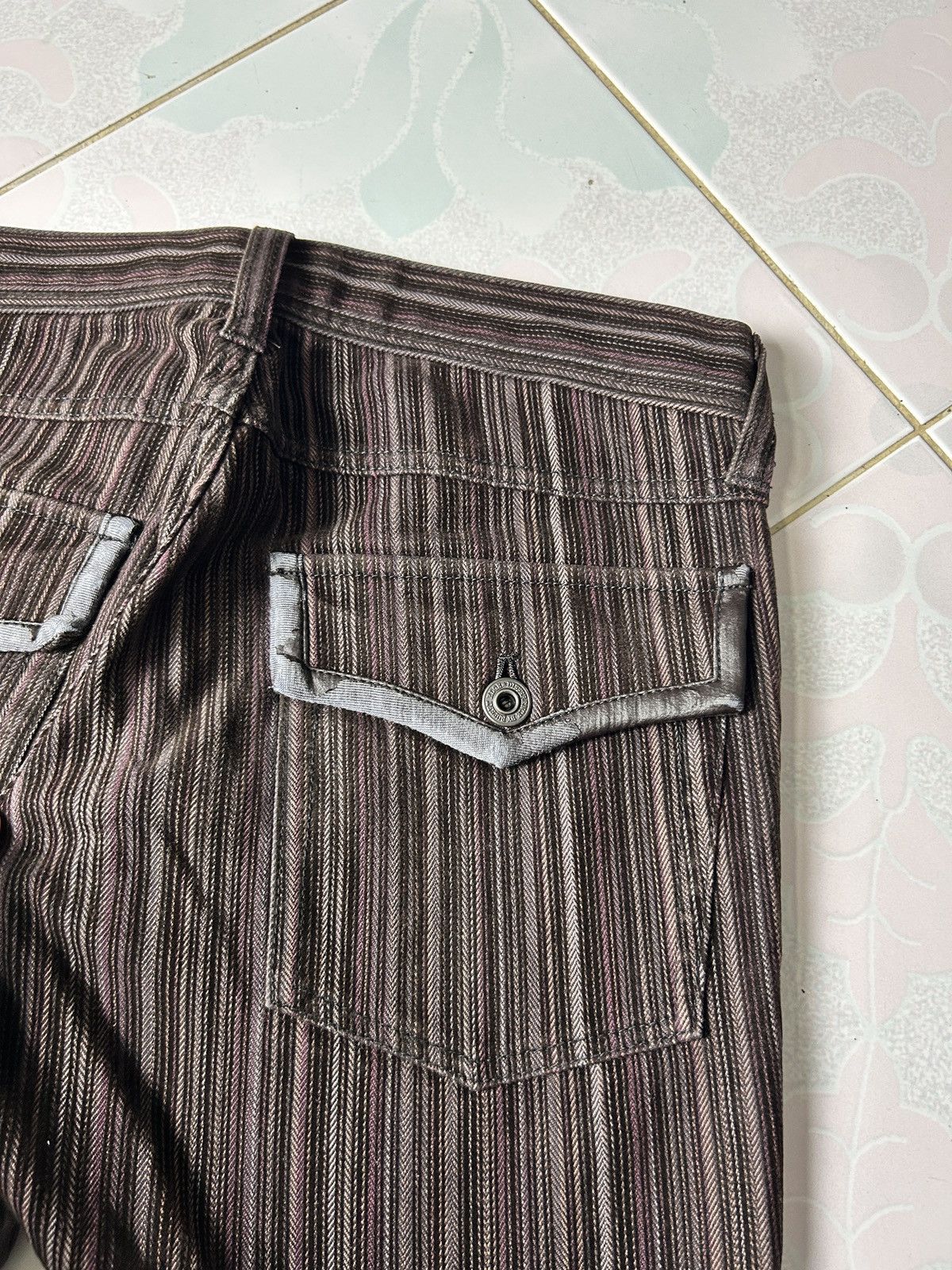 Japanese Brand Rare Flare jeans striped Edge rupert bootcut japan Size US 29 - 10 Thumbnail