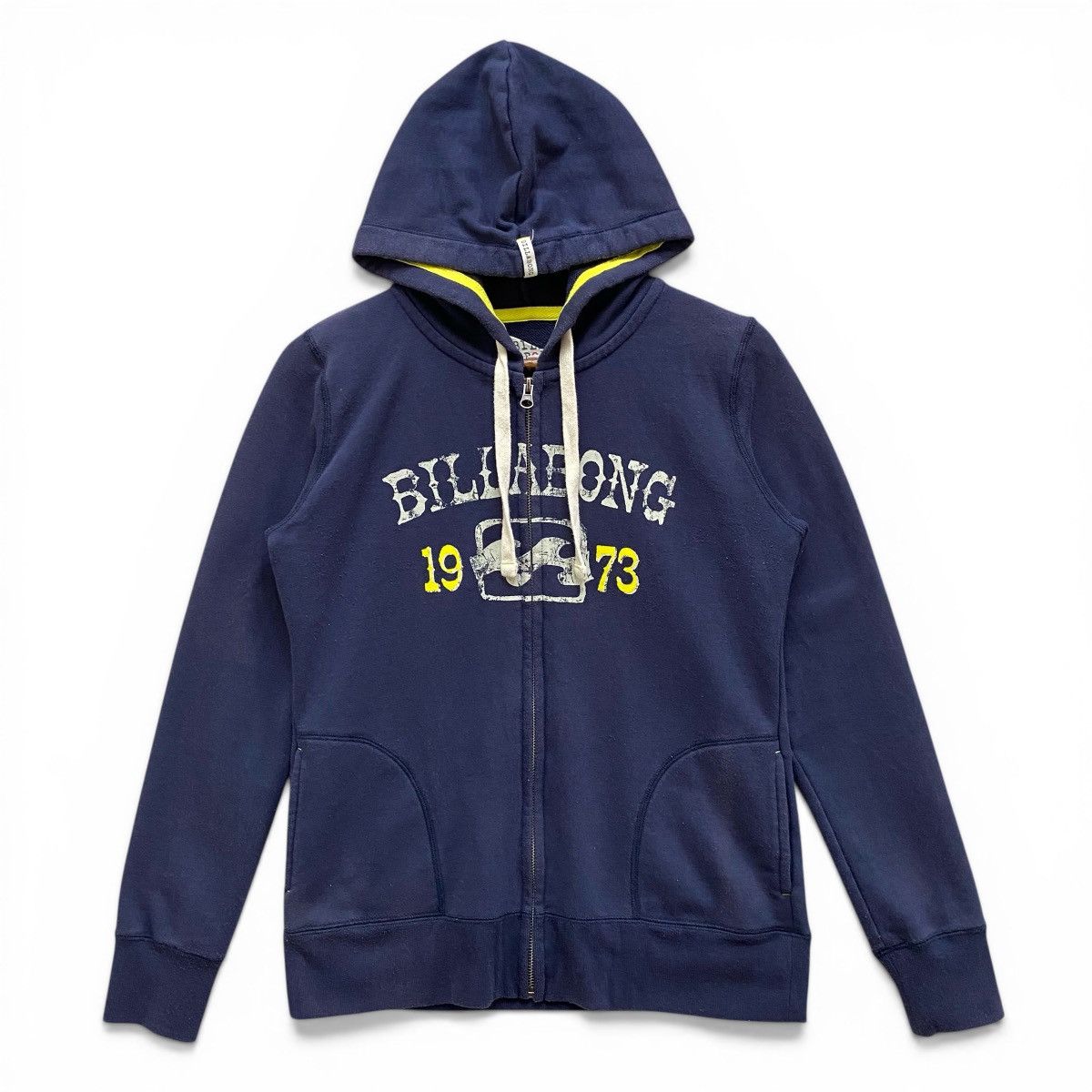 Billabong Vintage Billabong Hoodie Full Zip Navy Blue Medium Size US M / EU 48-50 / 2 - 1 Thumbnail