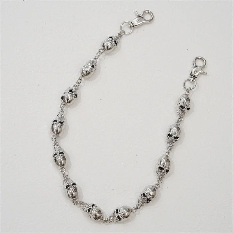 Jewelry Punk Metal Skull Pants Chain Size ONE SIZE - 4 Thumbnail