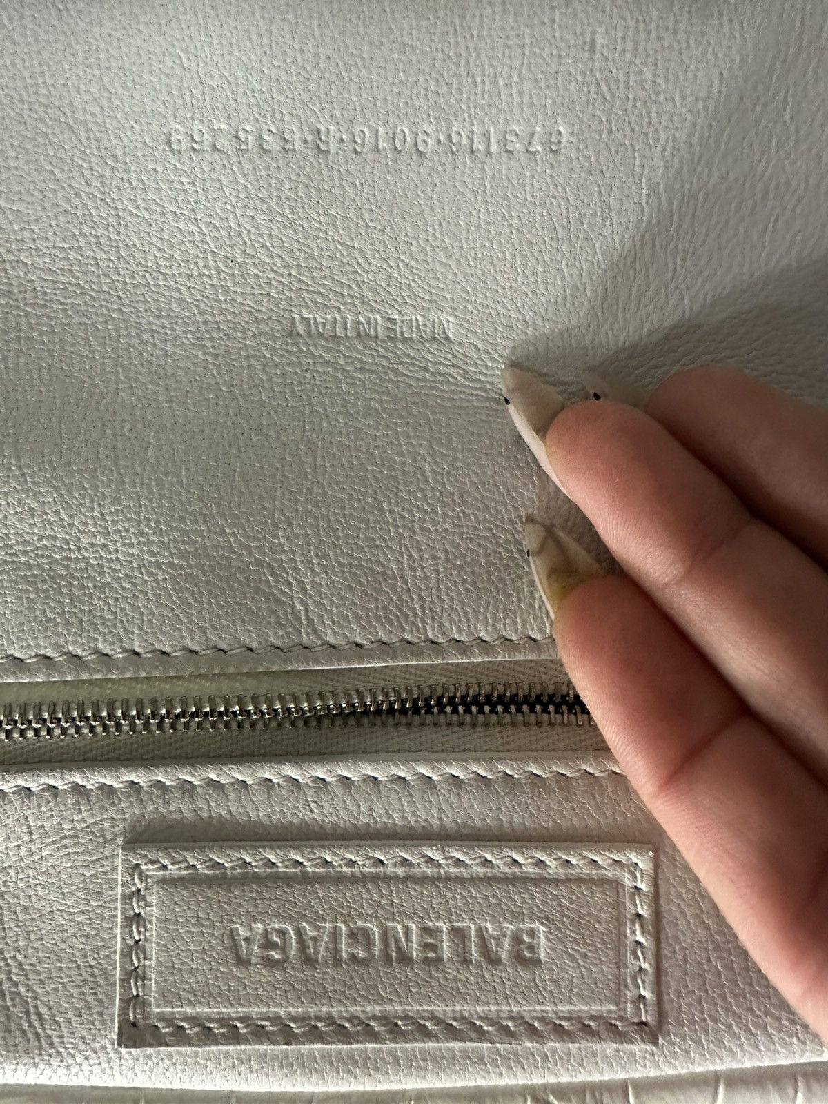 Balenciaga Balenciaga 2022 Embossed Leather Small Editor Handle Bag Size ONE SIZE - 8 Thumbnail