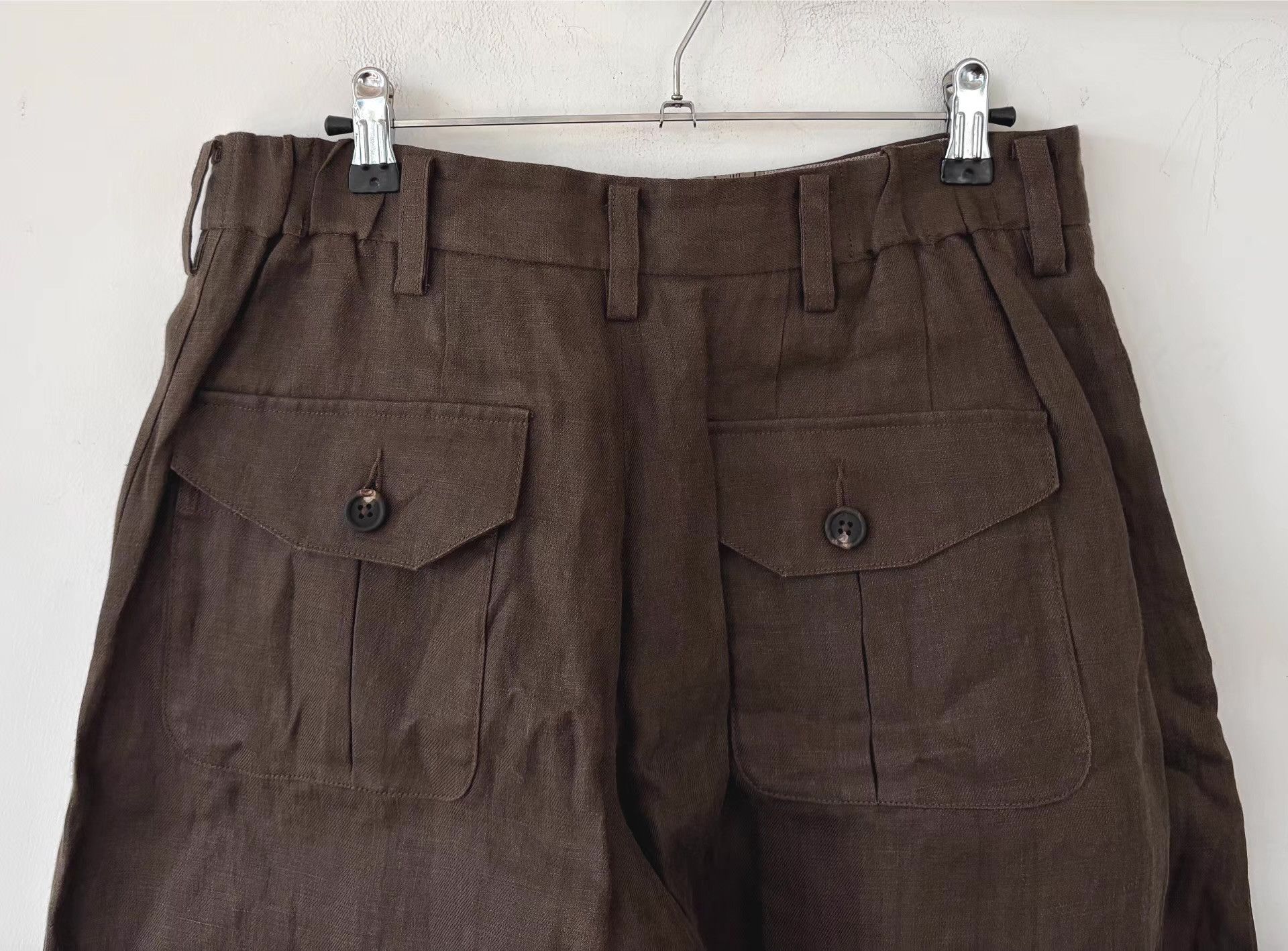 Ziggy Chen Ziggy Chen 25 Early Autumn Men's Coffee Wide-leg Pants Ｑ21 Size US 34 / EU 50 - 4 Thumbnail
