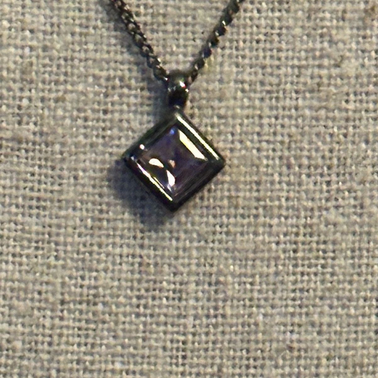 Steve Madden Steve Madden dark silver pink gemstone pendant necklace Size ONE SIZE - 6 Thumbnail