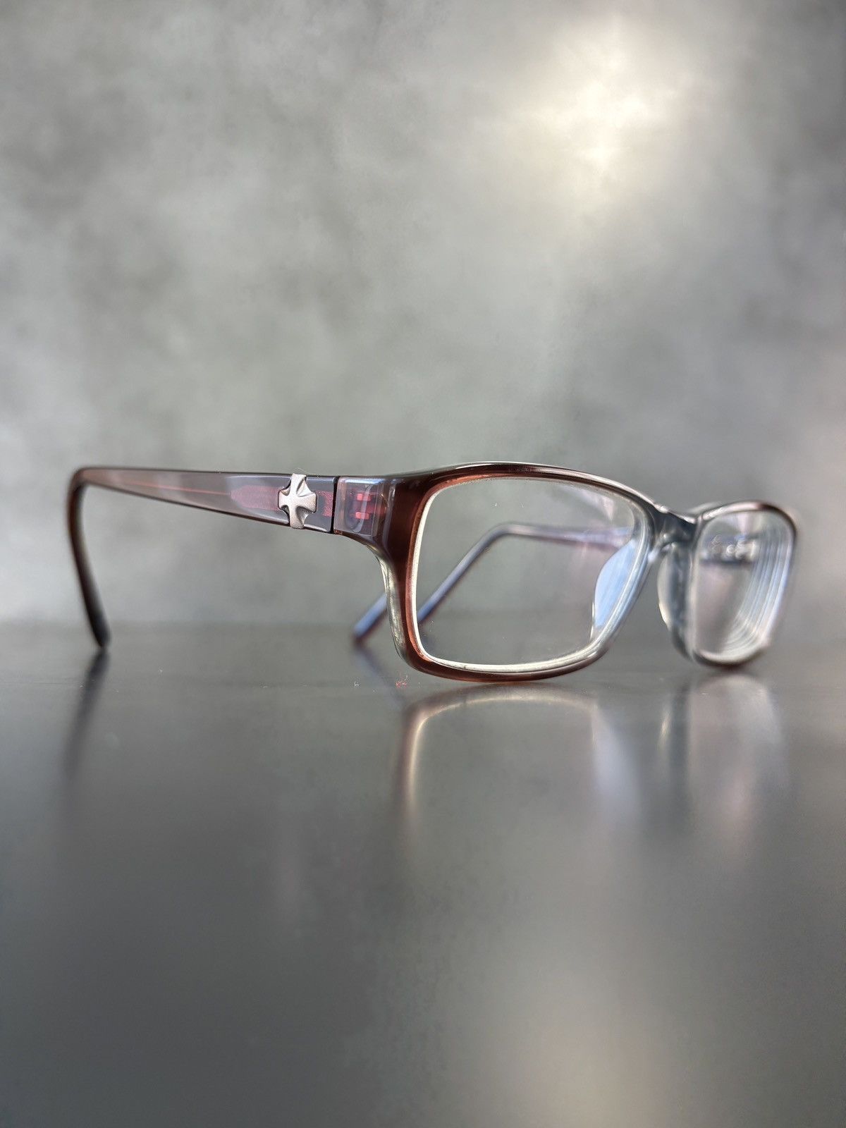 Nicole Miller Nicole Miller Carmine Glasses Frames Cross Stud Chrome Heart Size ONE SIZE - 16 Thumbnail