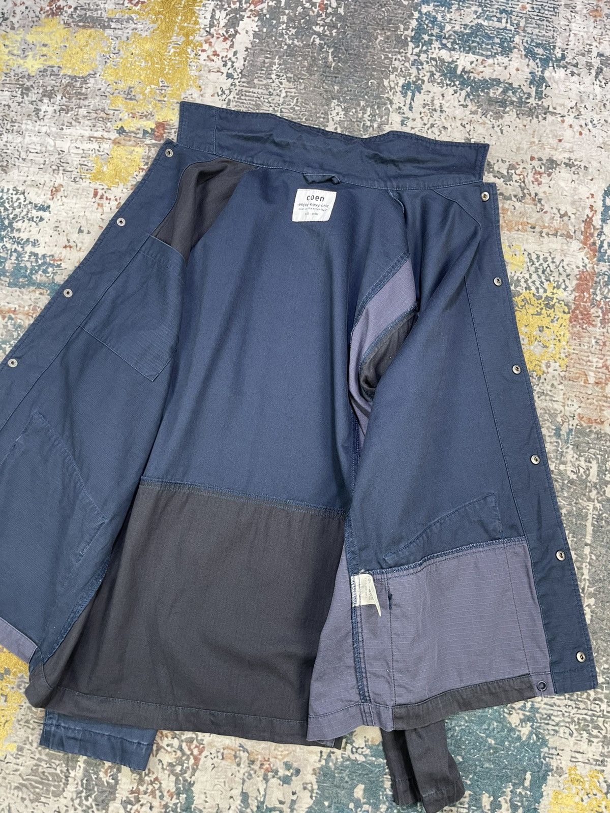 Japanese Brand Coen Patchwork HBT, Ripstop, Poplin Overshirt Size US S / EU 44-46 / 1 - 3 Thumbnail