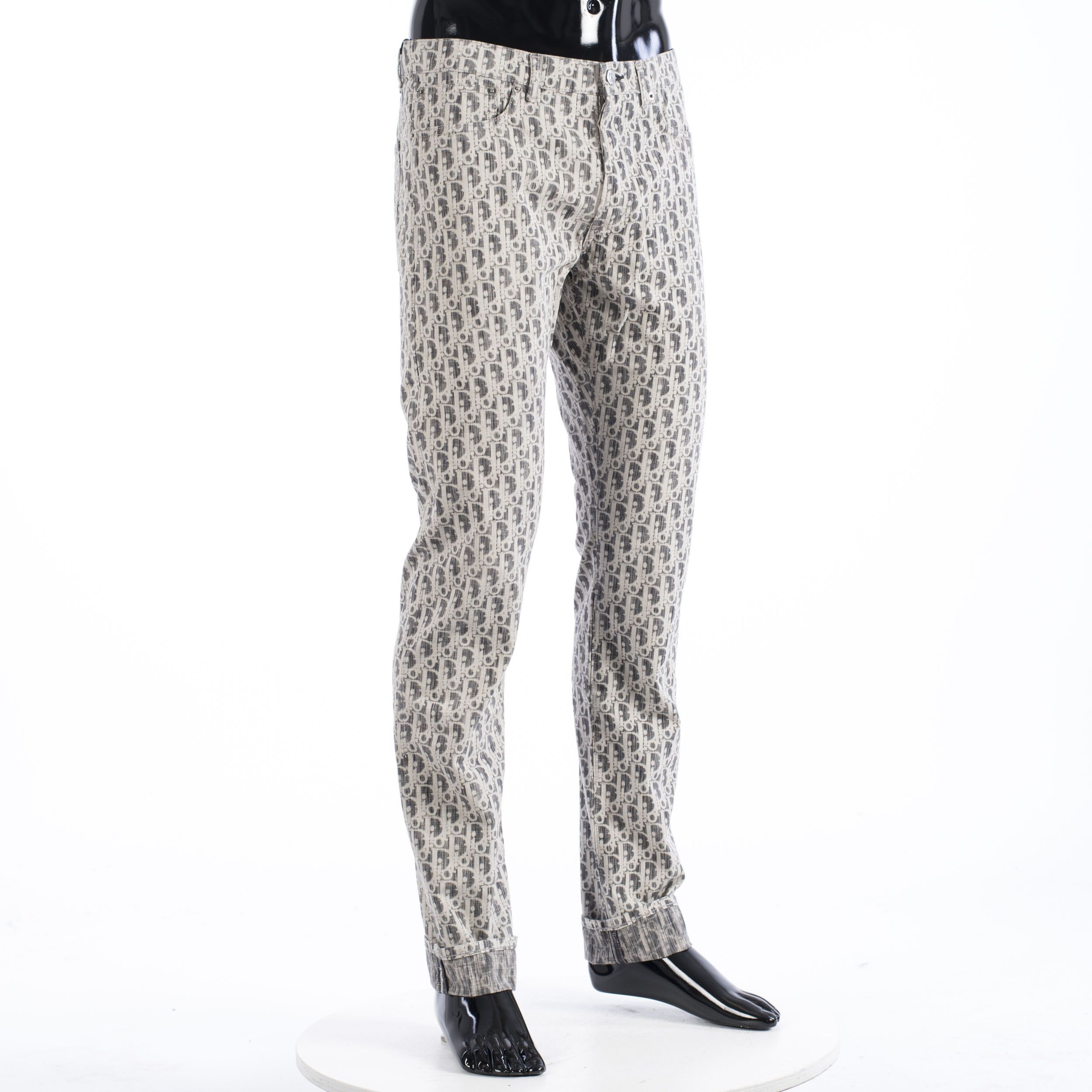 Dior Slimfit Dior Oblique Jeans In Black & White Cotton Size US 32 / EU 48 - 8 Thumbnail