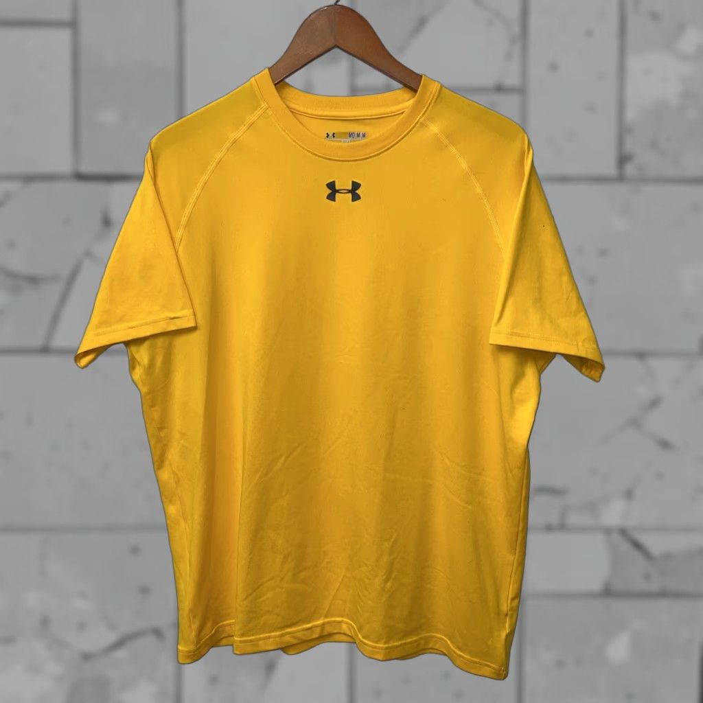 Under Armour Under Armour HeatGear Yellow T-Shirt Mens M Size US M / EU 48-50 / 2 - 1 Thumbnail