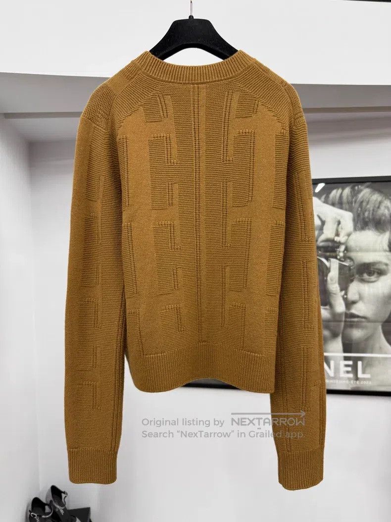 Hermes Hermes Brown Textured Knit Sweater Size XS / US 0-2 / IT 36-38 - 3 Thumbnail