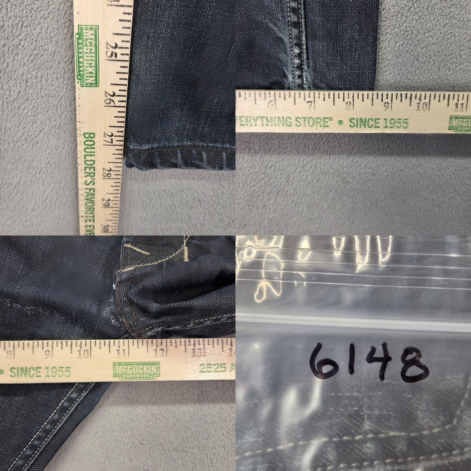 Diesel Diesel Larkee Jeans Mens 32x29 Blue Straight Button Fly Distressed 0088Z Vintage No Size US 32 / EU 48 - 9 Thumbnail