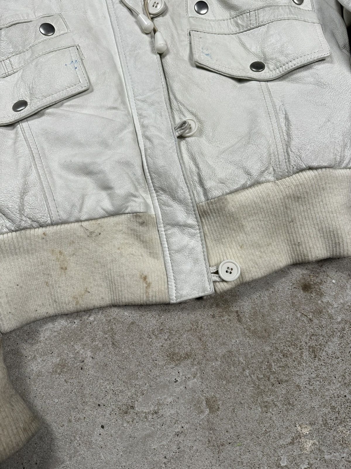 Japanese Brand Vintage Y2K N2B Leather Bomber Racoon Fur Jacket Flyers Size US S / EU 44-46 / 1 - 4 Thumbnail