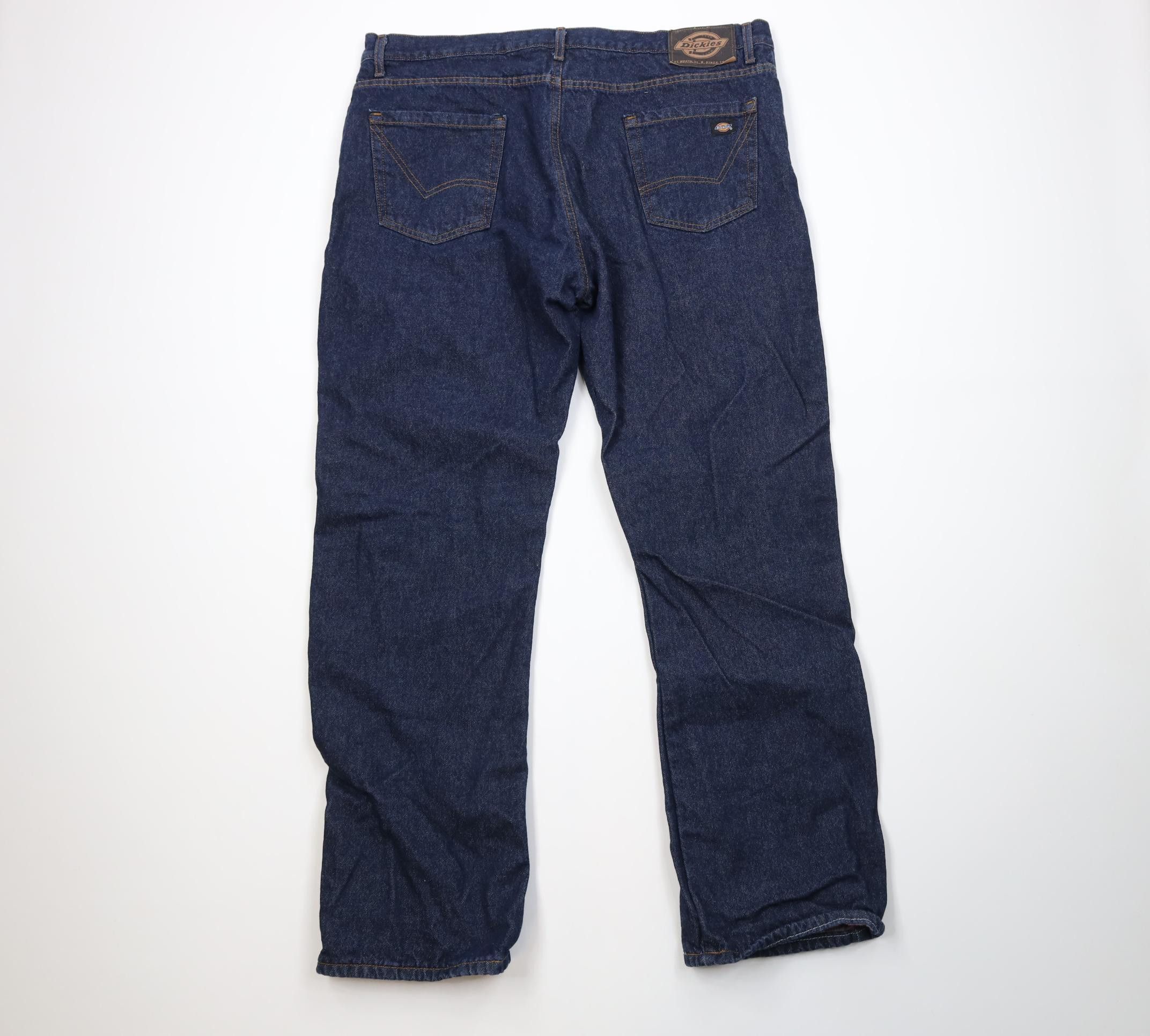 Dickies Vintage Y2K Dickies Fit Flannel Lined Wide Leg Denim Jeans Size US 40 / EU 56 - 9 Thumbnail