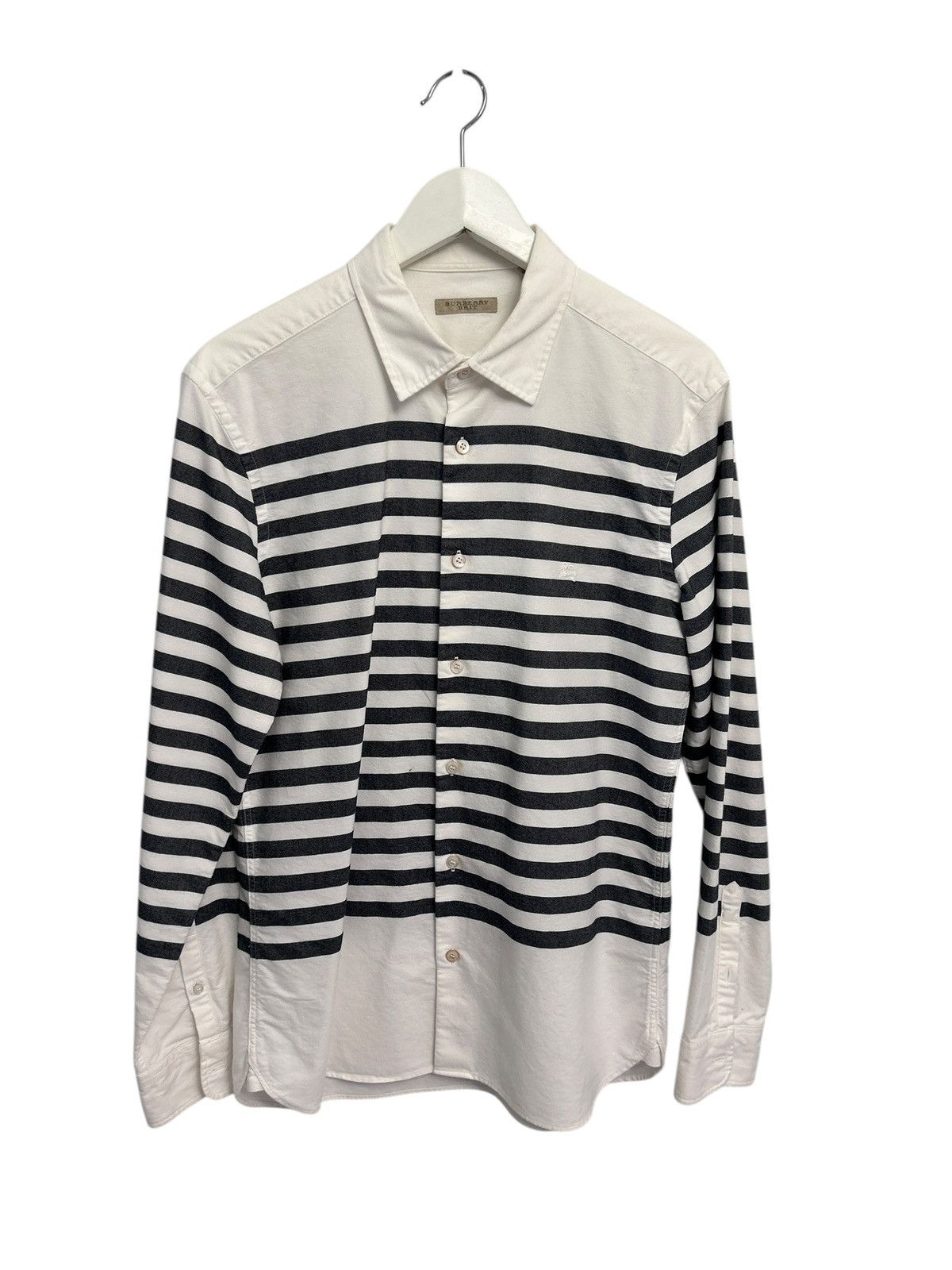 Burberry Burberry Brit White Striped Cotton long Sleeve shirt M Size US M / EU 48-50 / 2 - 1 Thumbnail