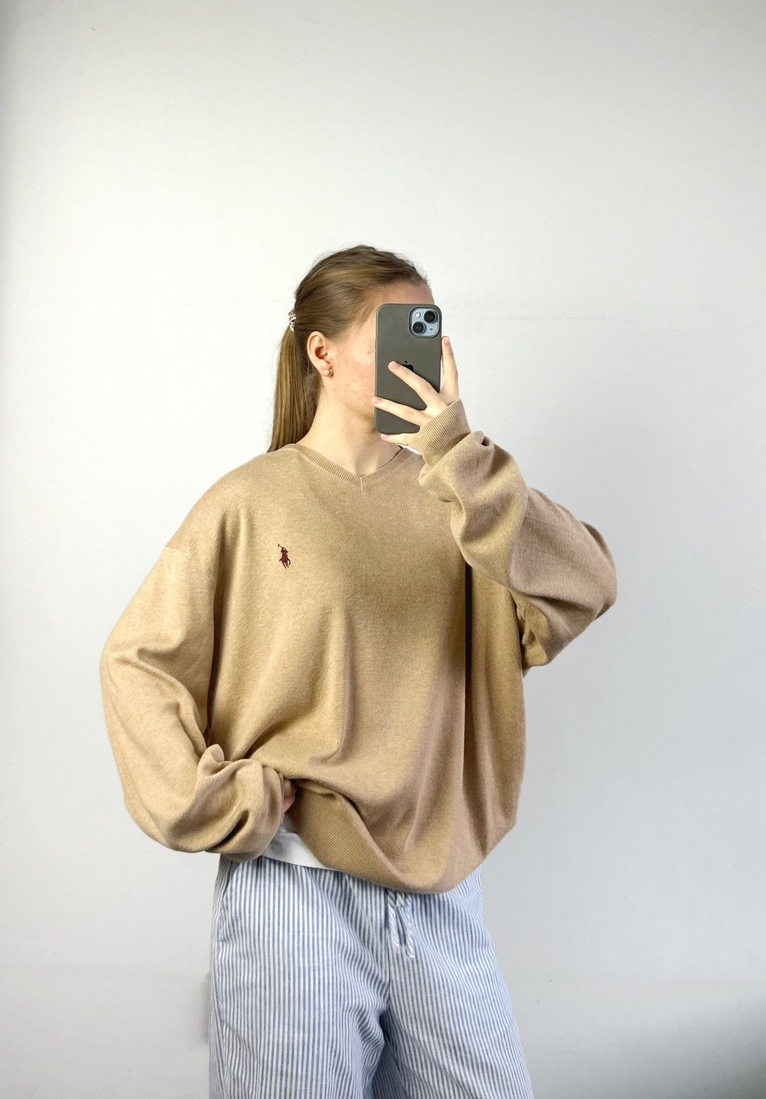 Polo Ralph Lauren Vintage sweatshirt sweater V PRL Polo Ralph Lauren Size US L / EU 52-54 / 3 - 1 Thumbnail
