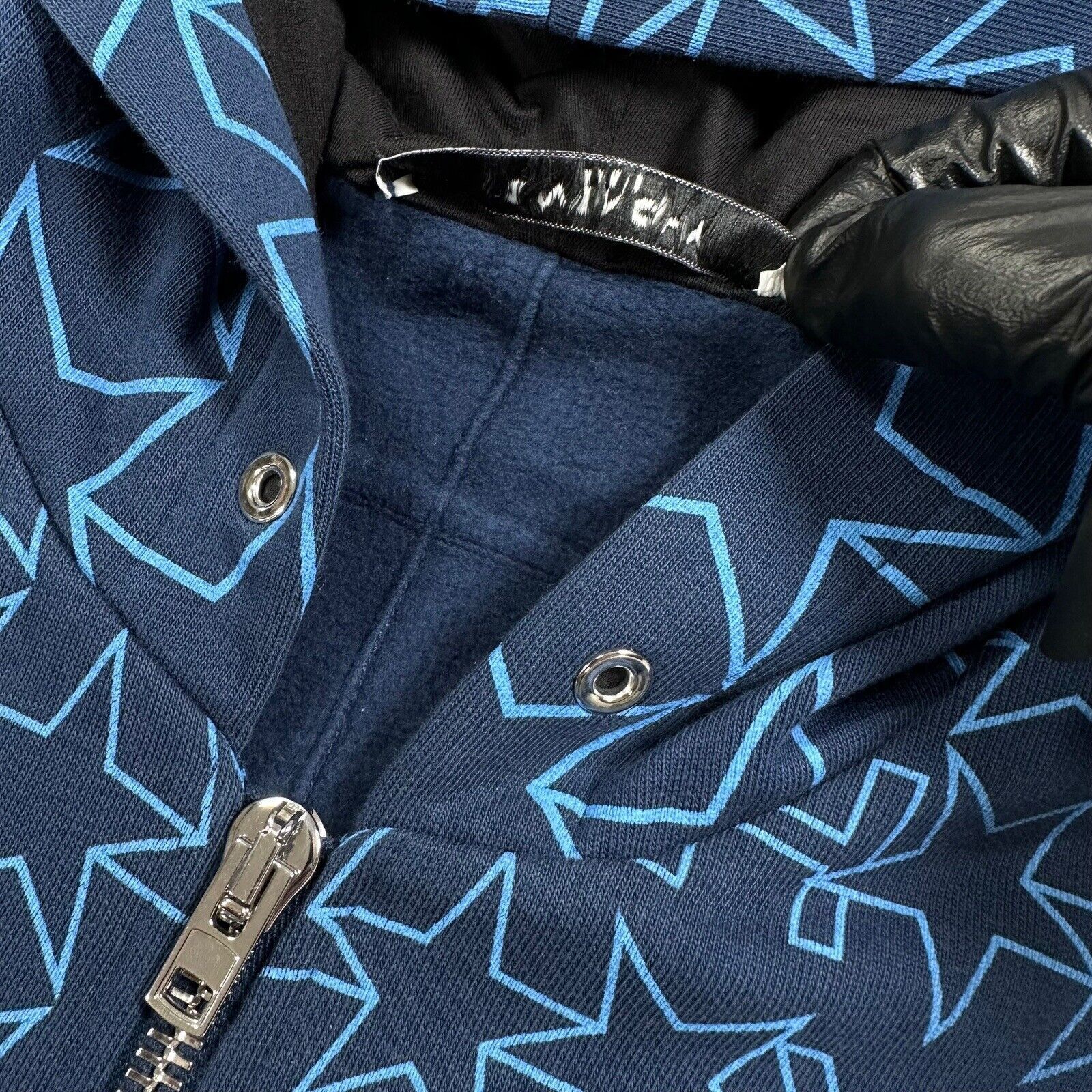 Givenchy Givenchy Size S Jacket Oversized Blue/Navy Stars Logo Hood Size US S / EU 44-46 / 1 - 8 Thumbnail